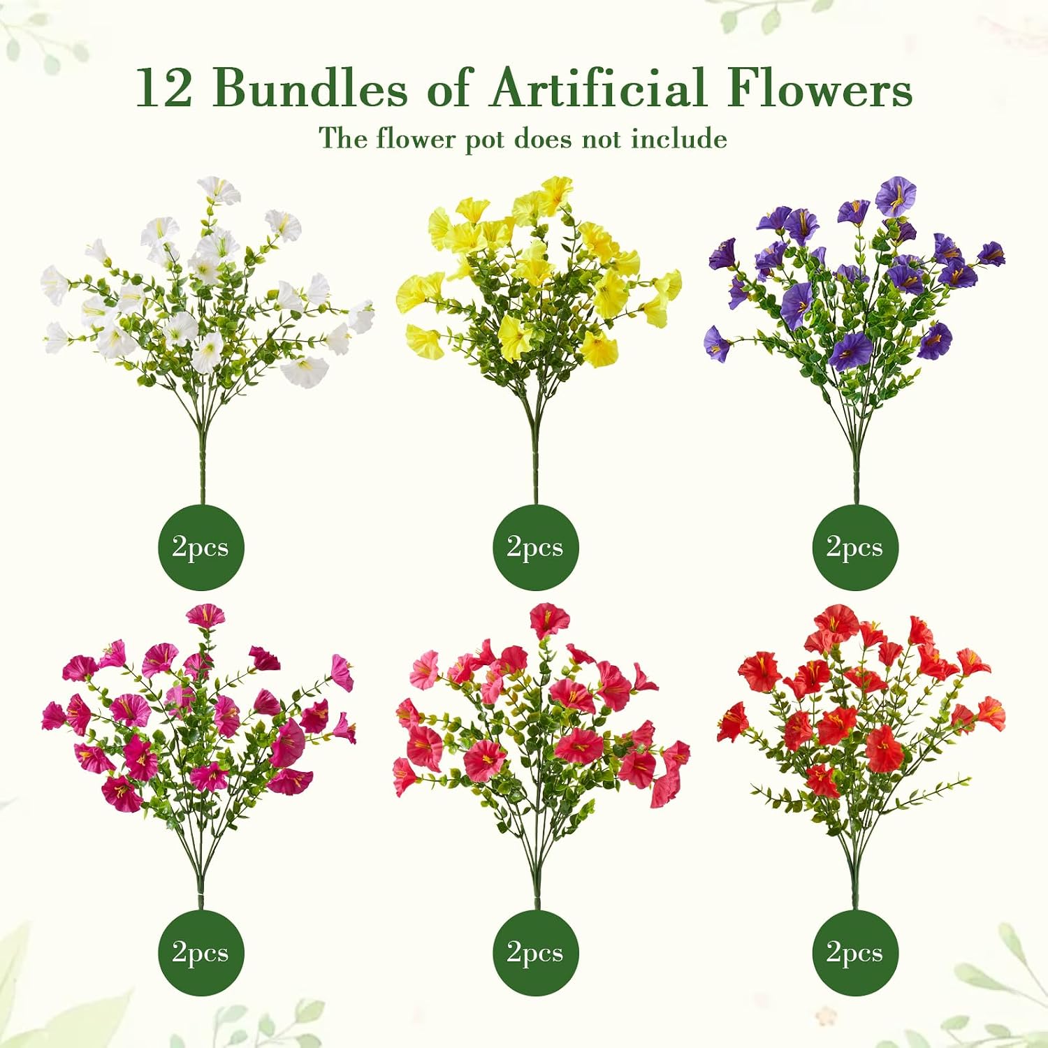 Artificial Flowers for Outdoors, 12 Bund... 3 Artificial Flowers for Outdoors, 12 Bund... - Image 3