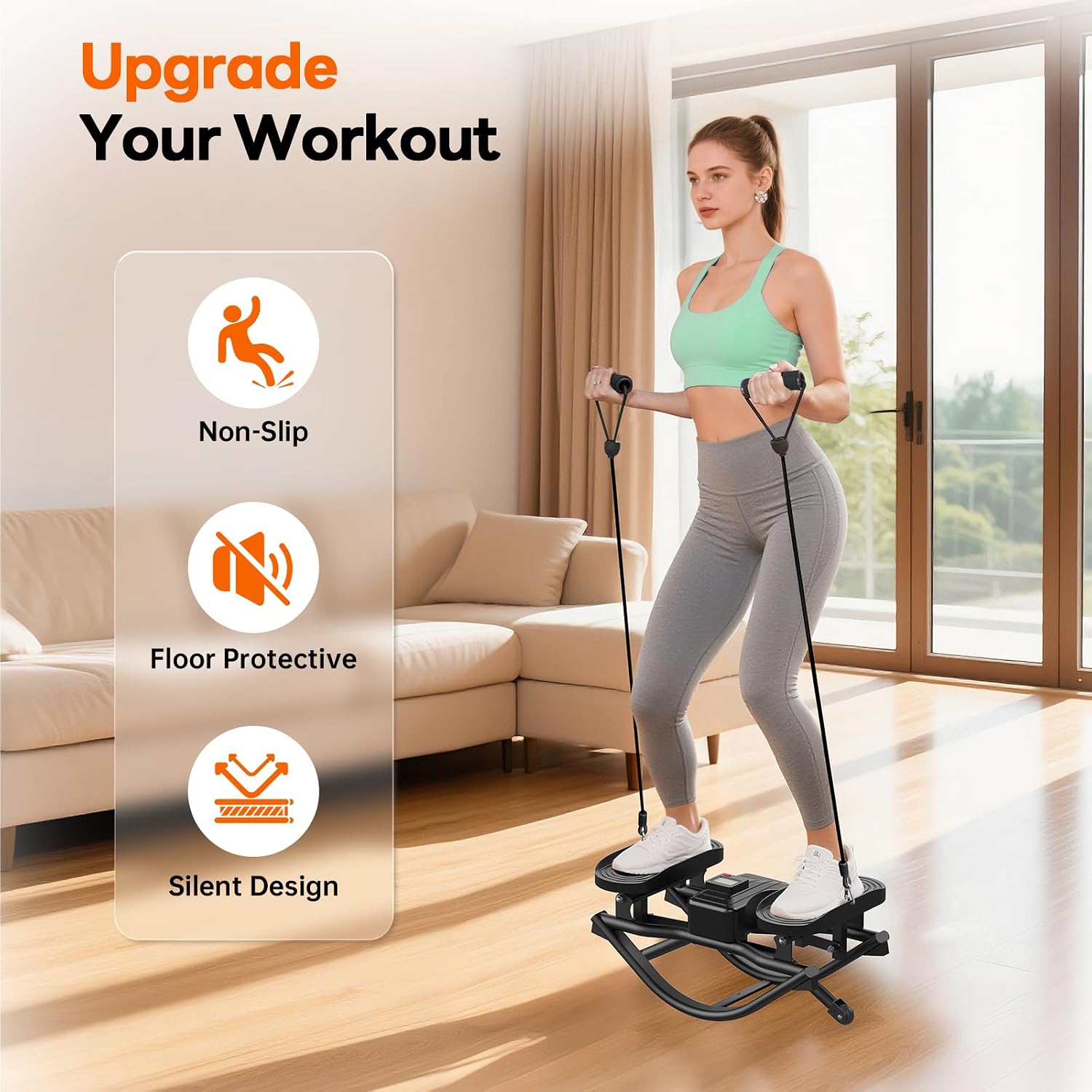 HXD-ERGO Rock Stepper with Elastic Resis... 6 HXD-ERGO Rock Stepper with Elastic Resis... - Image 6