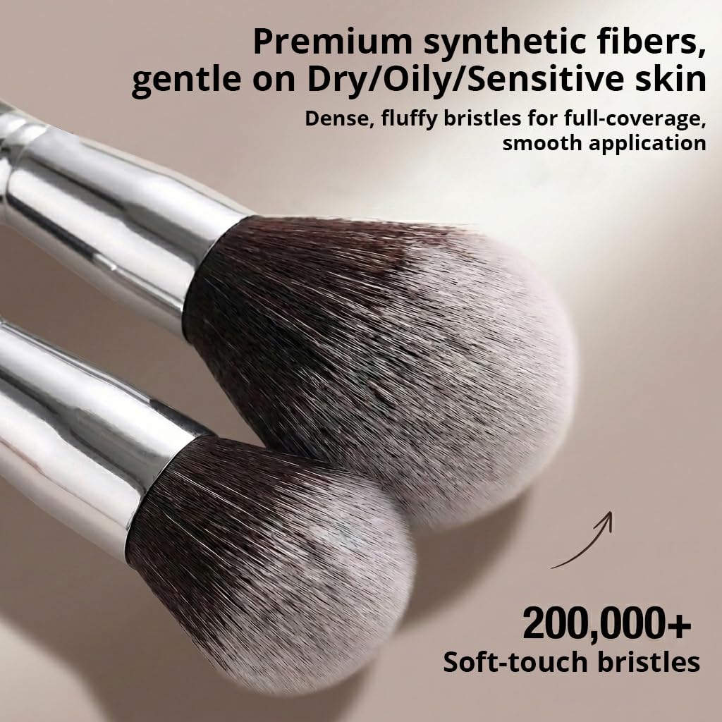BEAKEY Makeup Brushes set with 2 Blendin... 5 BEAKEY Makeup Brushes set with 2 Blendin... - Image 5