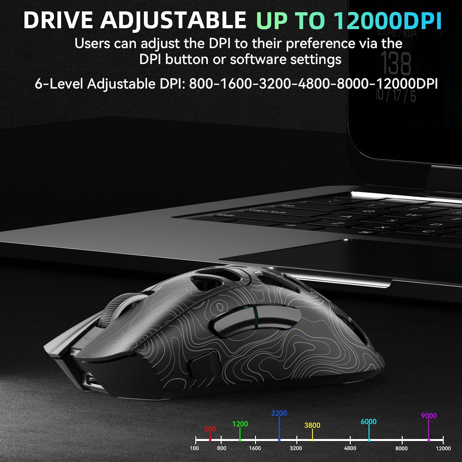 Aula SC620 Wireless Gaming Mouse, Tri-Mo... 4 Aula SC620 Wireless Gaming Mouse, Tri-Mo... - Image 4