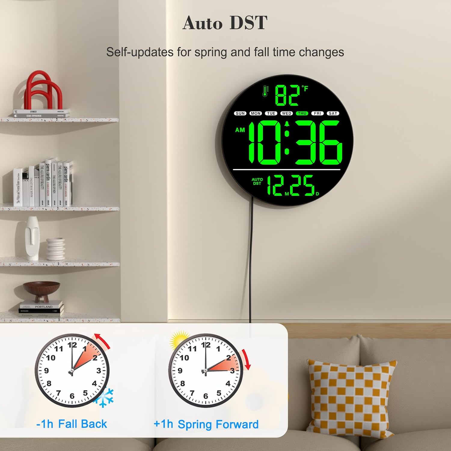WallarGe Electric Large Digital Wall Clo... 4 WallarGe Electric Large Digital Wall Clo... - Image 4