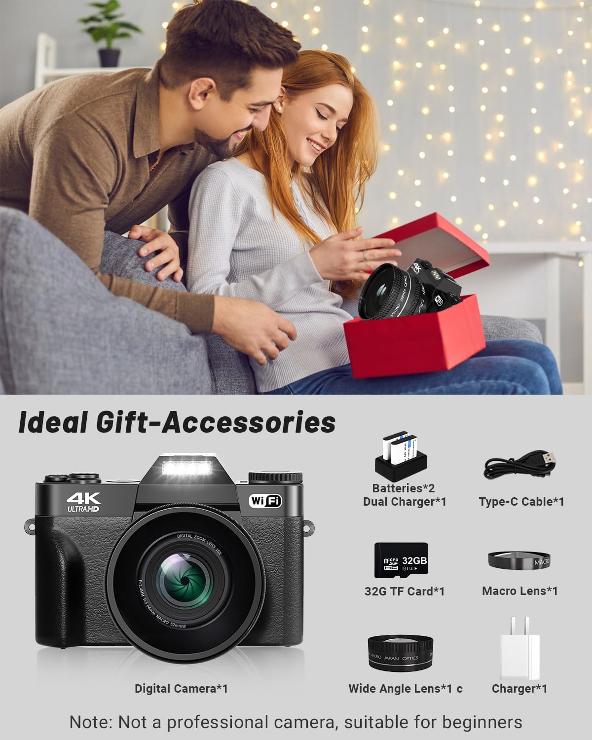 VJIANGER 4K Digital Camera, Vlogging Cam... 2 VJIANGER 4K Digital Camera, Vlogging Cam... - Image 2