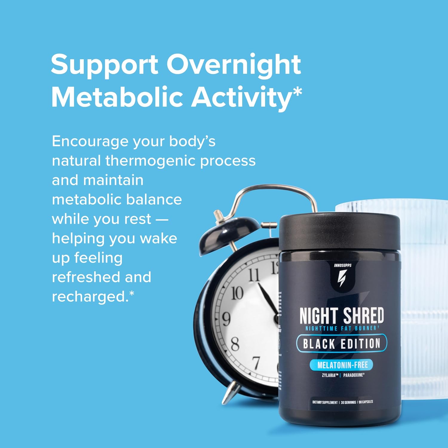 Night Shred Black Melatonin-Free Fat Bur... 3 Night Shred Black Melatonin-Free Fat Bur... - Image 3
