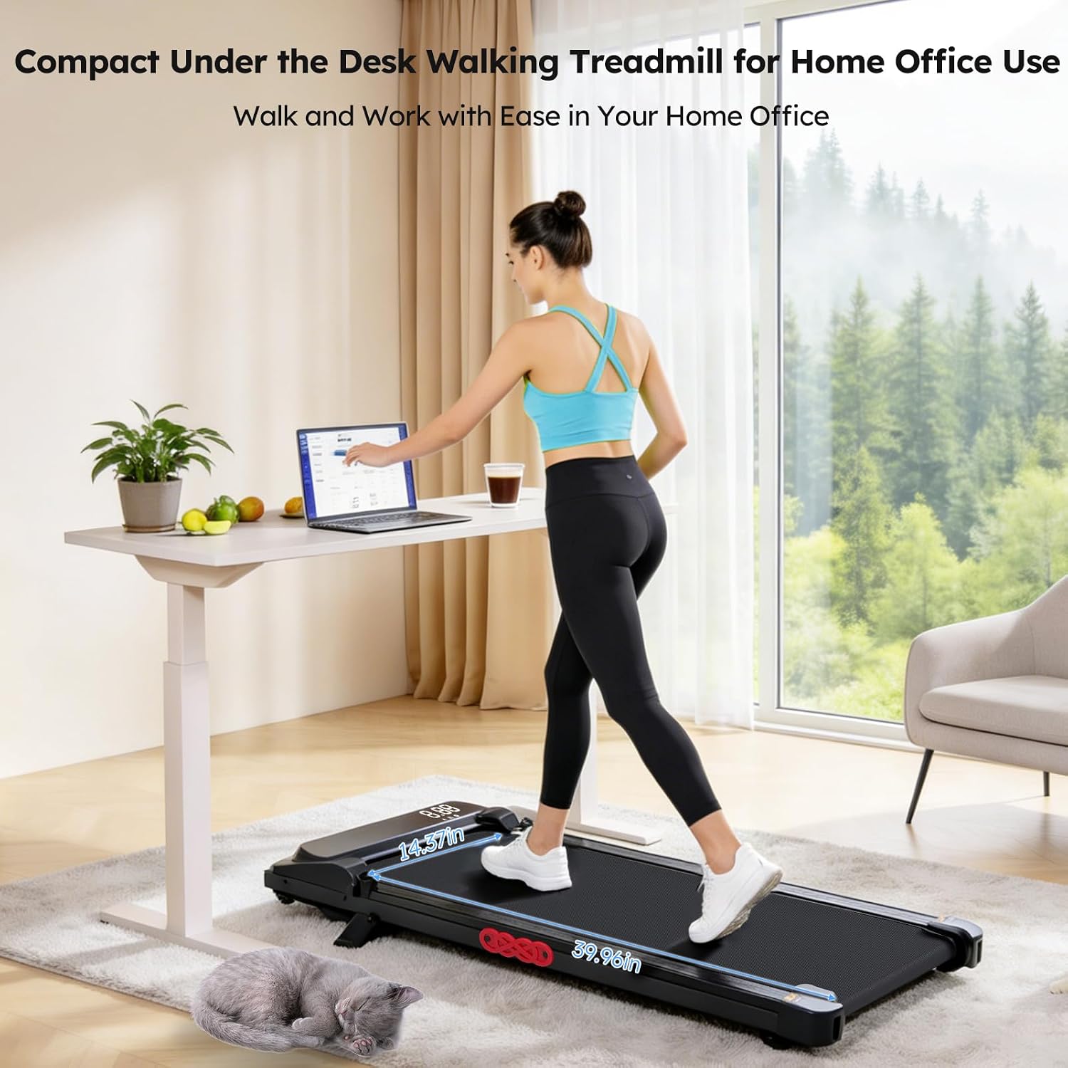 Walking Pad with Incline, Portable Tread... 5 Walking Pad with Incline, Portable Tread... - Image 5