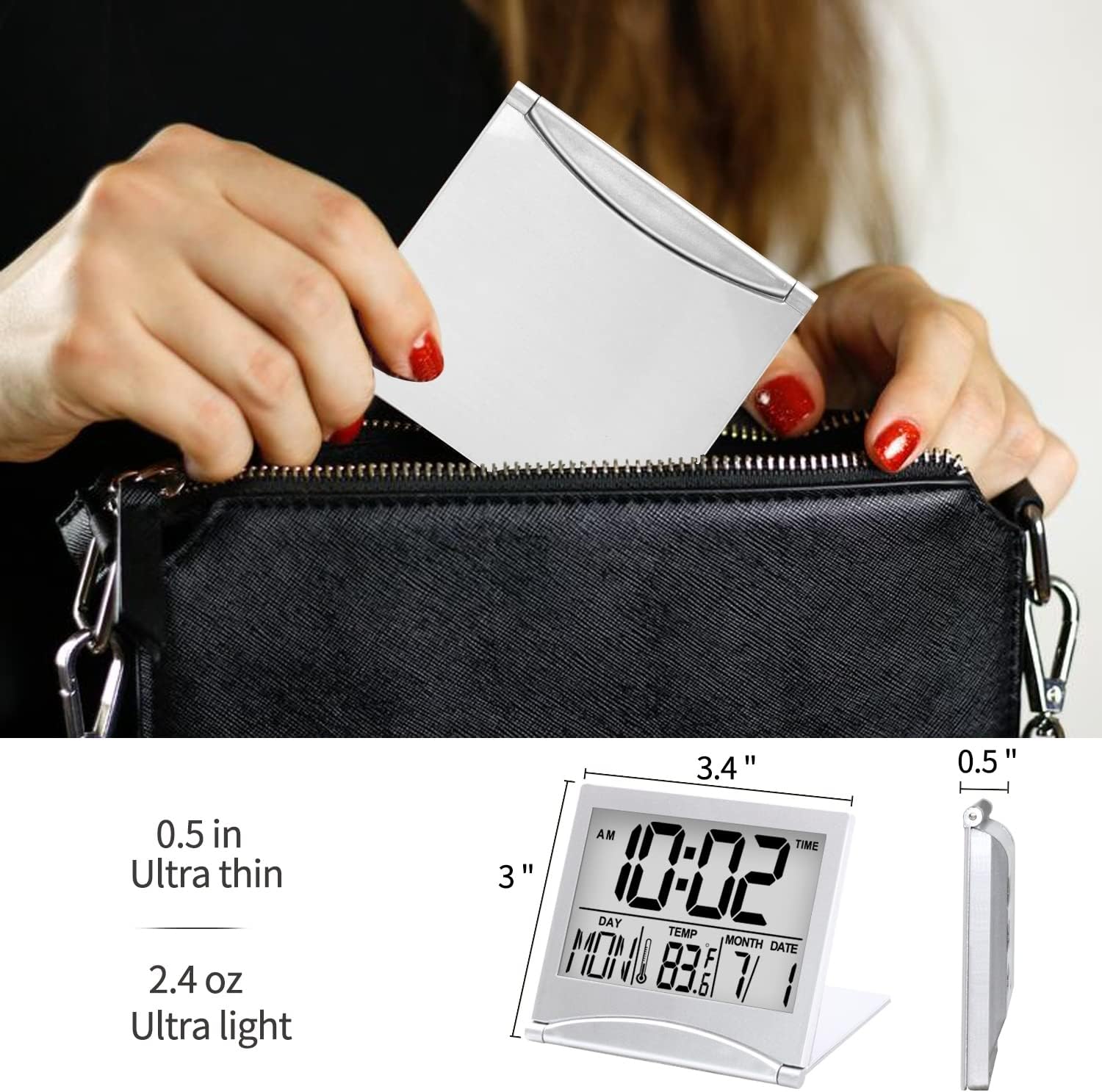 Betus Digital Travel Alarm Clock - Folda... 7 Betus Digital Travel Alarm Clock - Folda... - Image 7