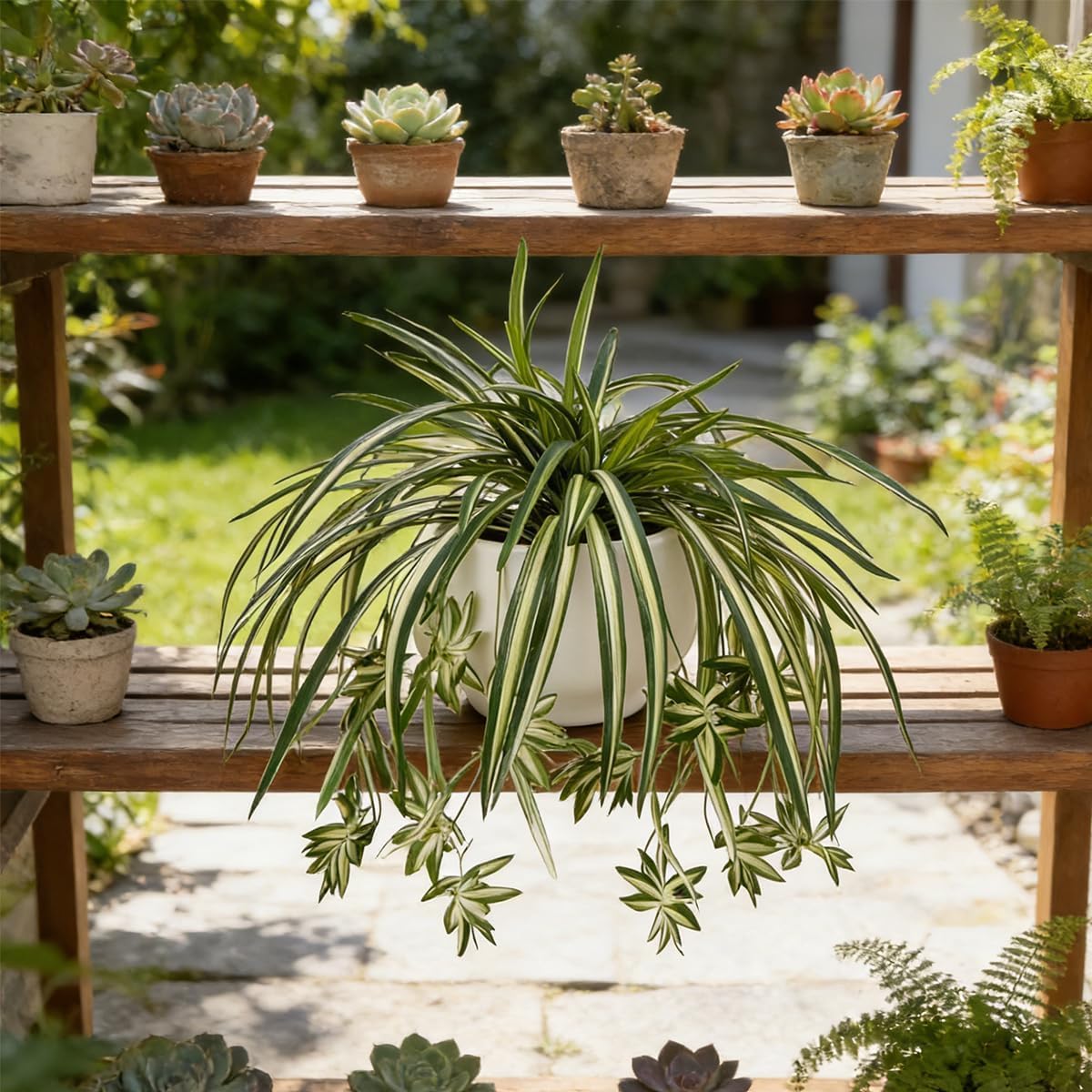 Sousi Artificial Spider Plant Silk Faux ... 6 Sousi Artificial Spider Plant Silk Faux ... - Image 6