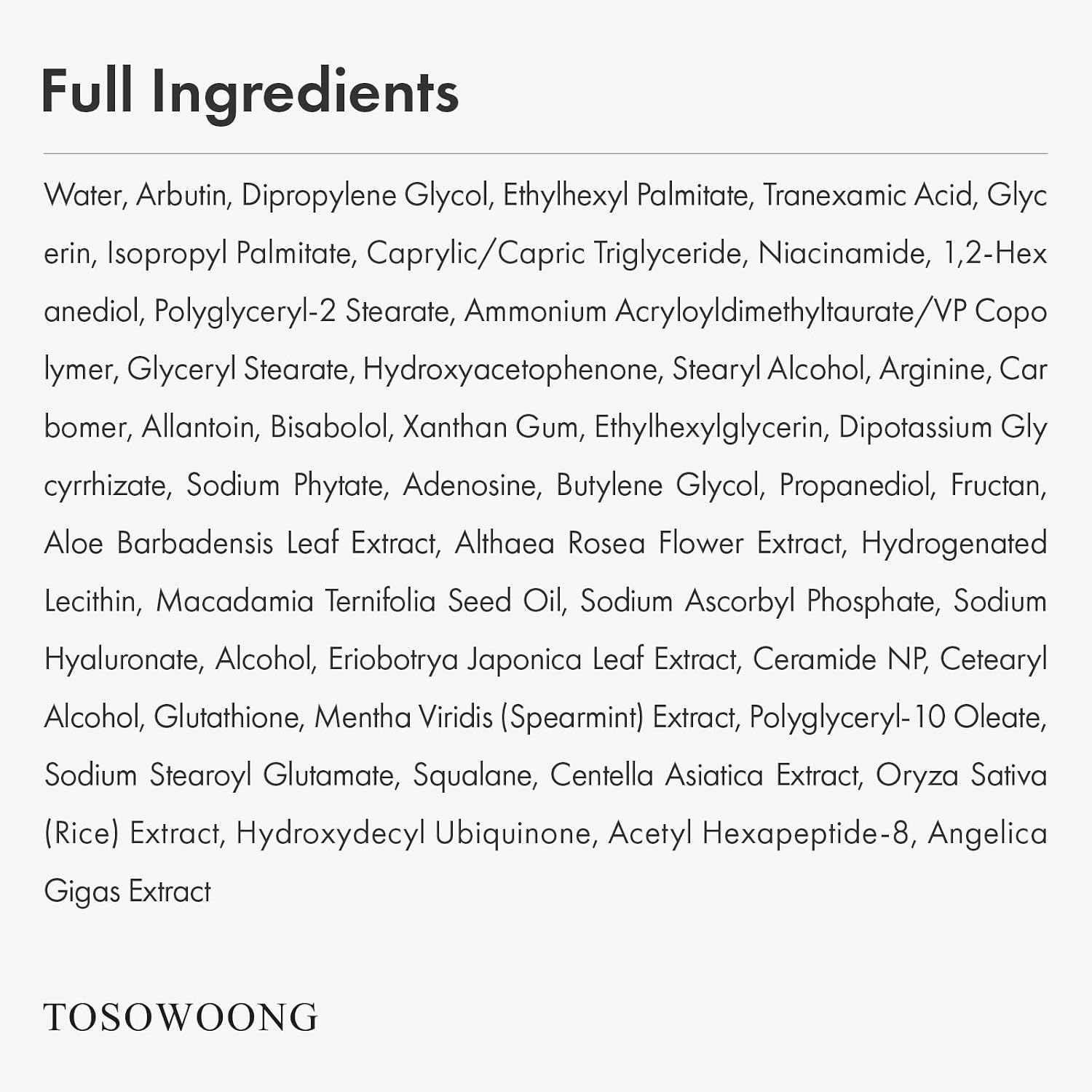 TOSOWOONG Arbutin 7% + Tranexamic Acid 4... 6 TOSOWOONG Arbutin 7% + Tranexamic Acid 4... - Image 6