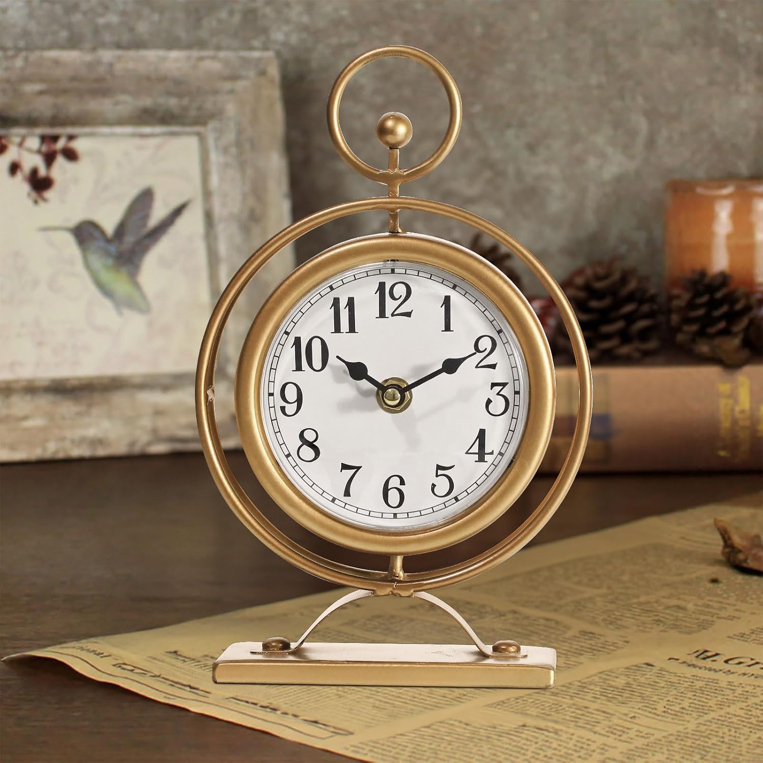 Vintage Table Clock on Stand, Decorative... 4 Vintage Table Clock on Stand, Decorative... - Image 4