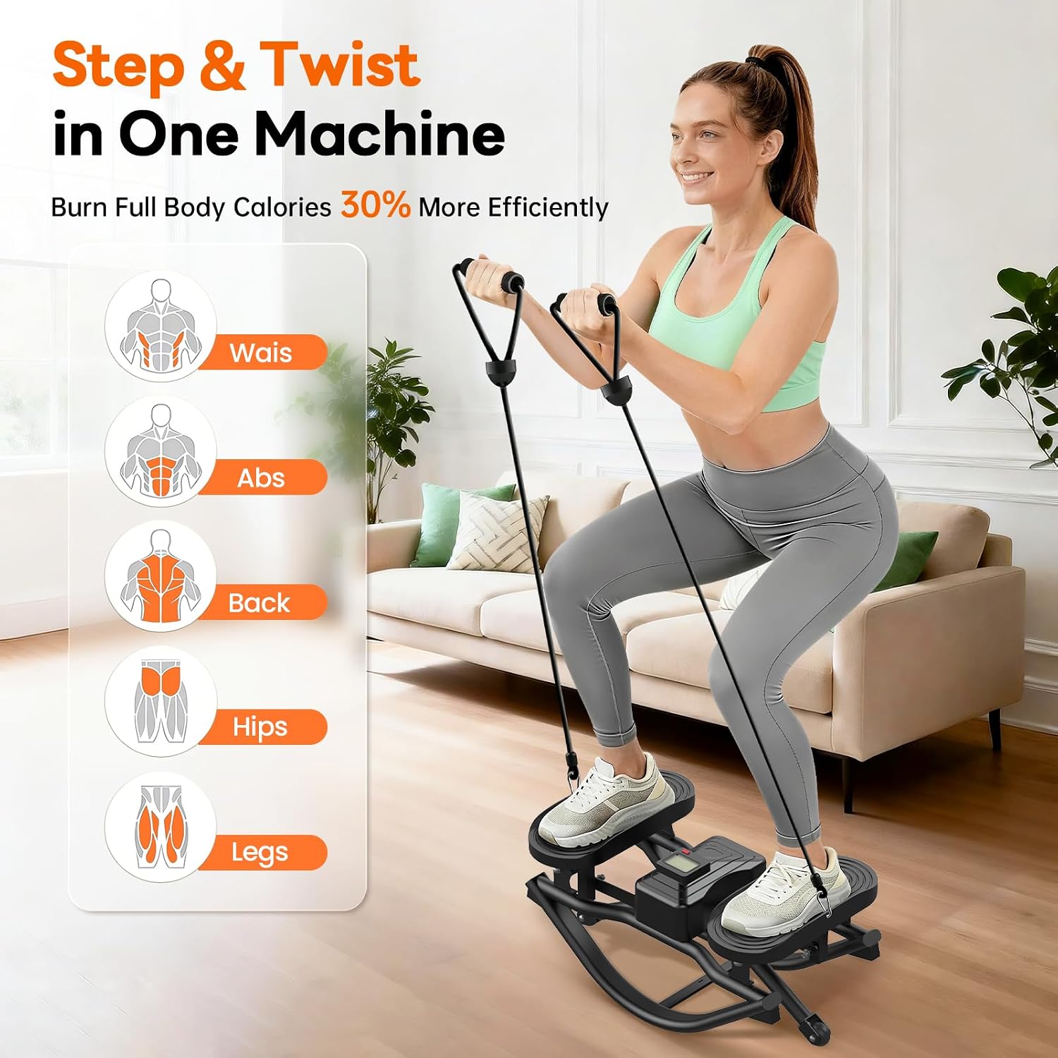 HXD-ERGO Rock Stepper with Elastic Resis... 3 HXD-ERGO Rock Stepper with Elastic Resis... - Image 3
