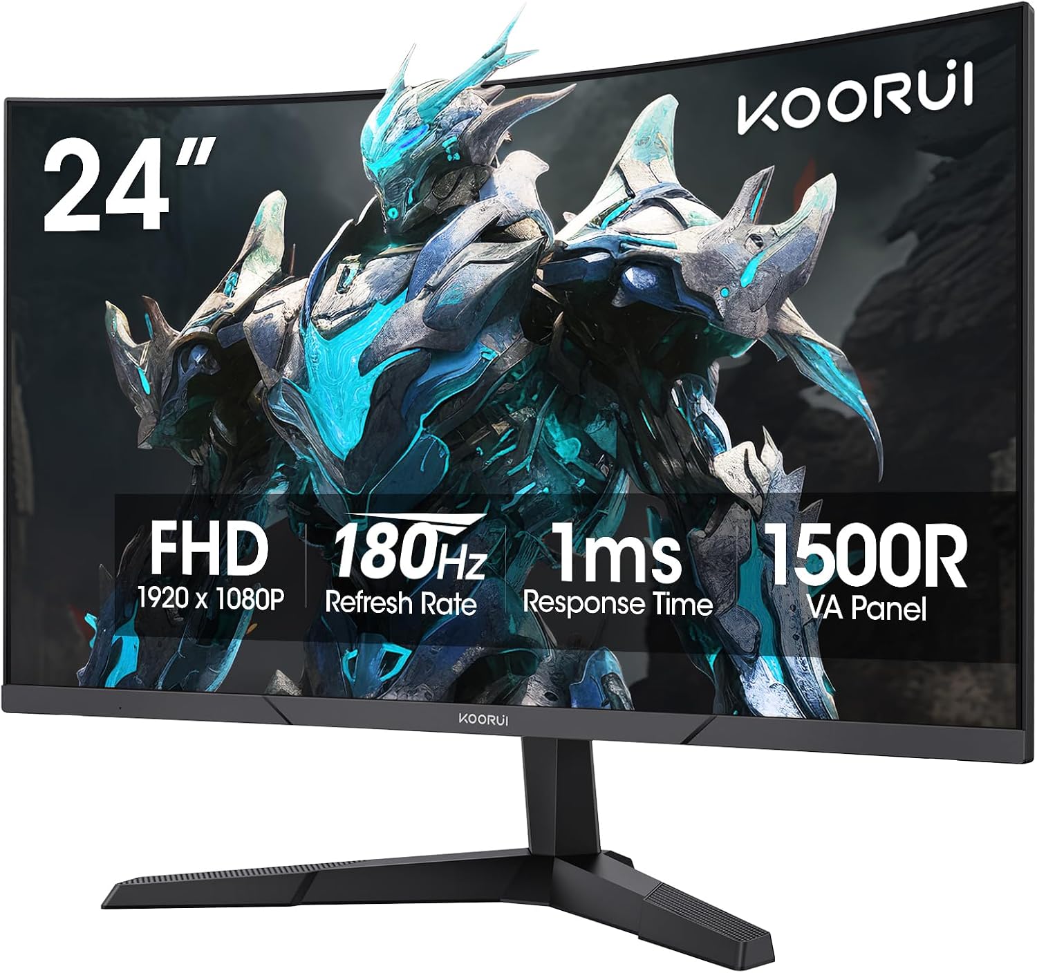 KOORUI 24 inch Curved Gaming Monitor 180... 2 KOORUI 24 inch Curved Gaming Monitor 180... - Image 2