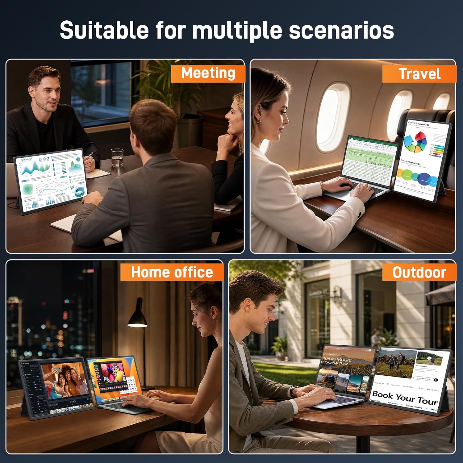 16" Portable Monitor for Laptop, 1200P I... 8 16" Portable Monitor for Laptop, 1200P I... - Image 8