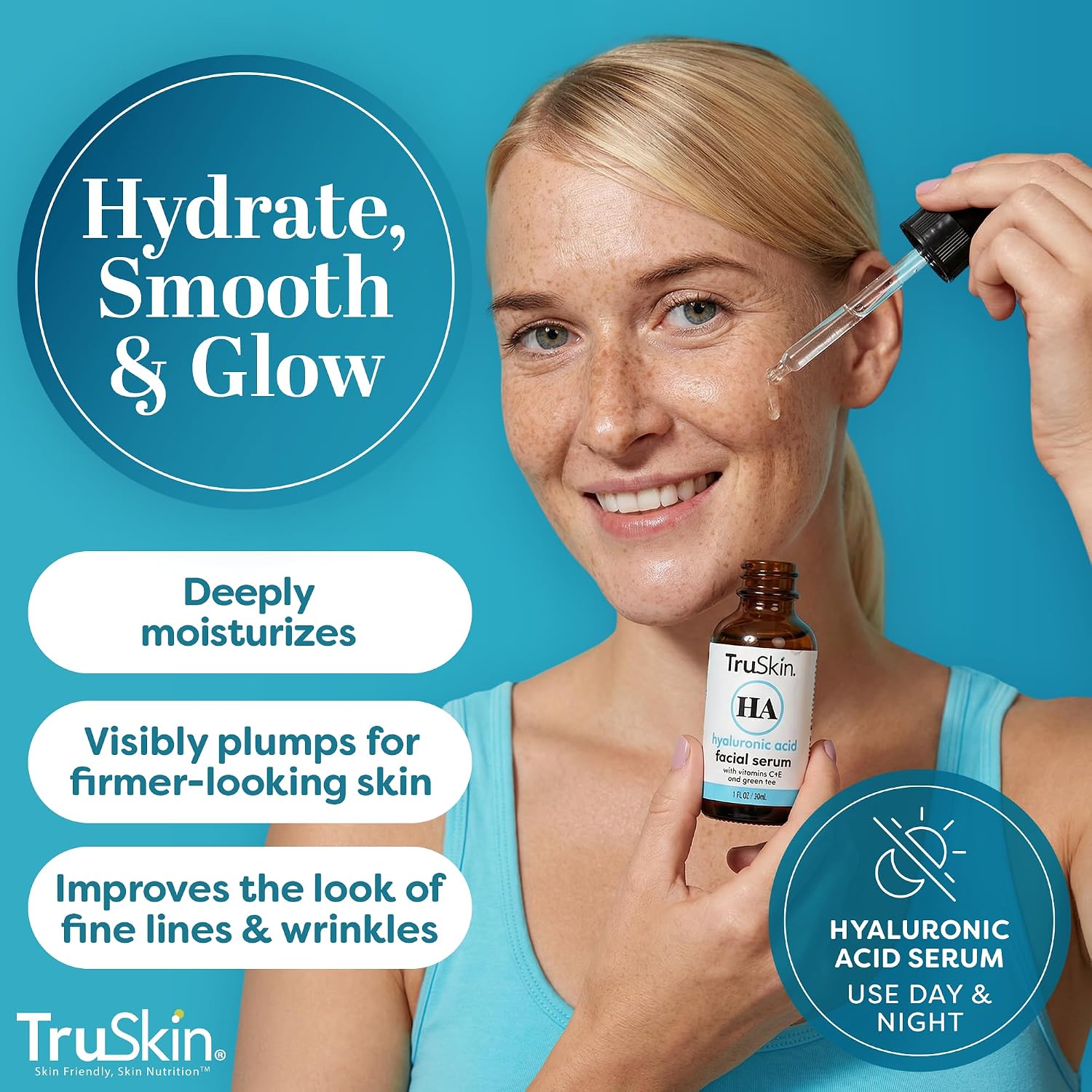 TruSkin Hyaluronic Acid Serum for Face f... 4 TruSkin Hyaluronic Acid Serum for Face f... - Image 4