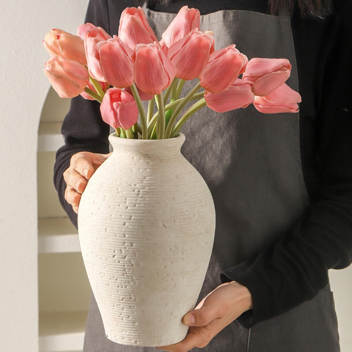 Vanselia Ceramic Flower Vase Home Decor ... 4 Vanselia Ceramic Flower Vase Home Decor ... - Image 4
