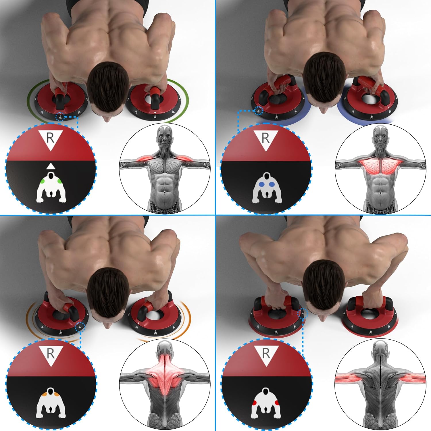 READAEER Push Up Bars, Rotating Handle D... 4 READAEER Push Up Bars, Rotating Handle D... - Image 4