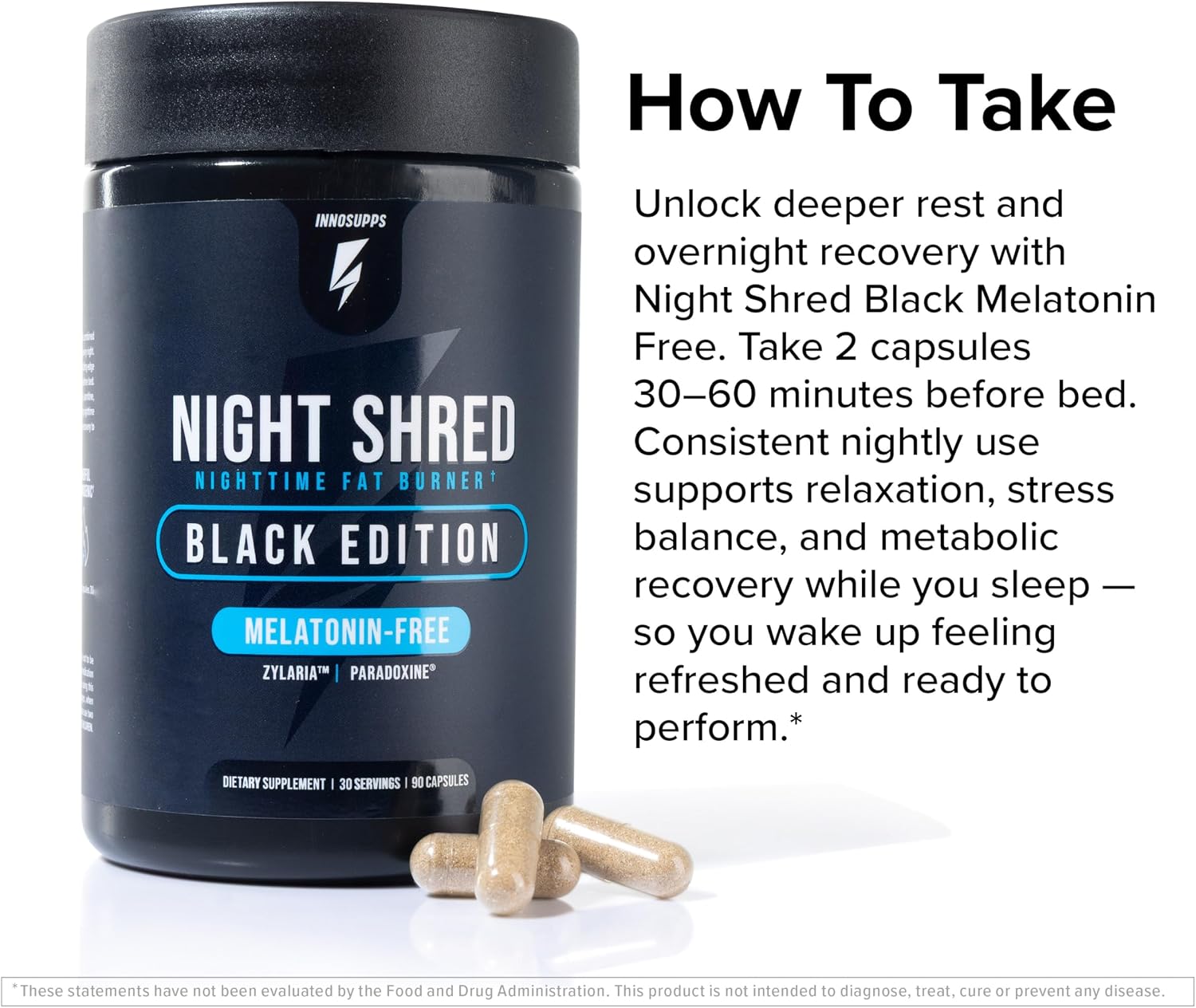 Night Shred Black Melatonin-Free Fat Bur... 7 Night Shred Black Melatonin-Free Fat Bur... - Image 7