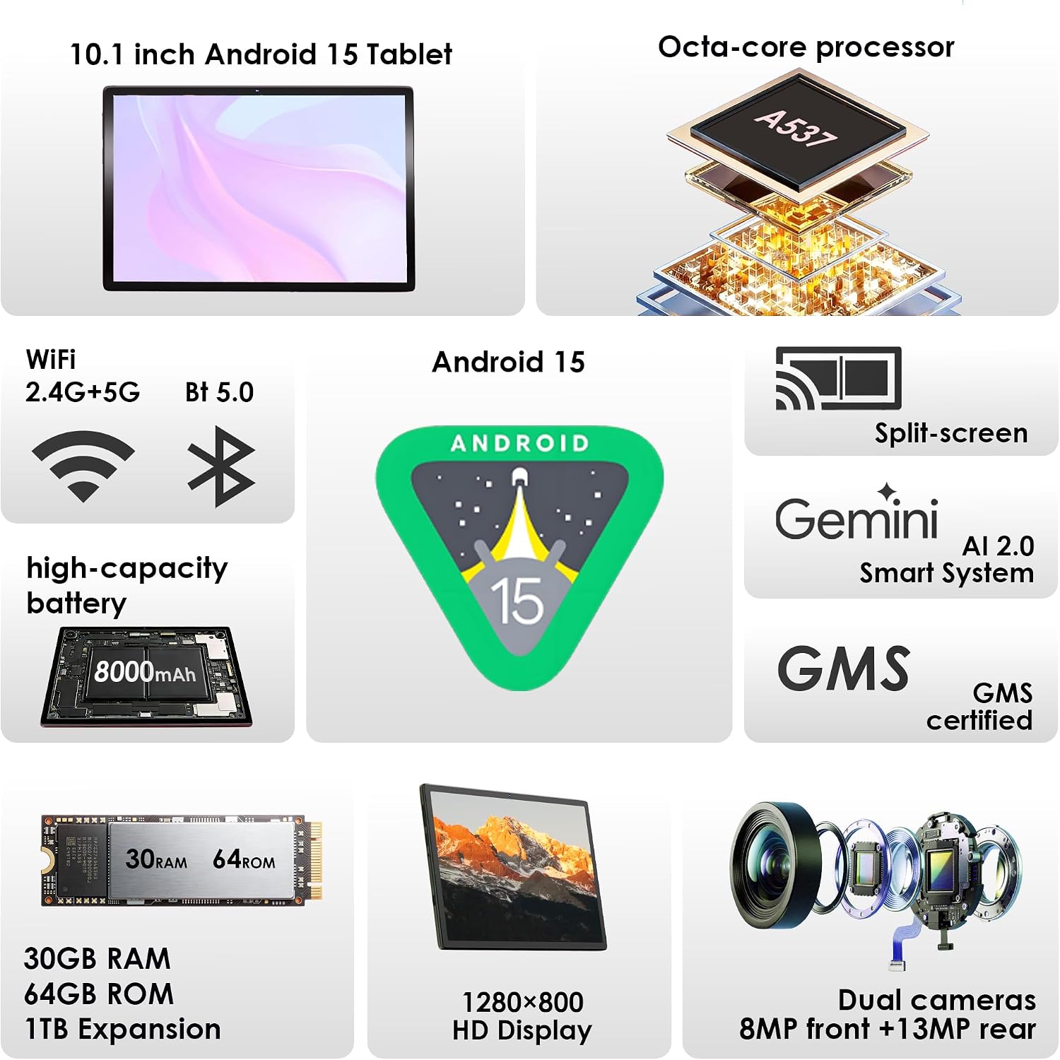 Android 15 Tablet with Drop-proof Case,3... 5 Android 15 Tablet with Drop-proof Case,3... - Image 5