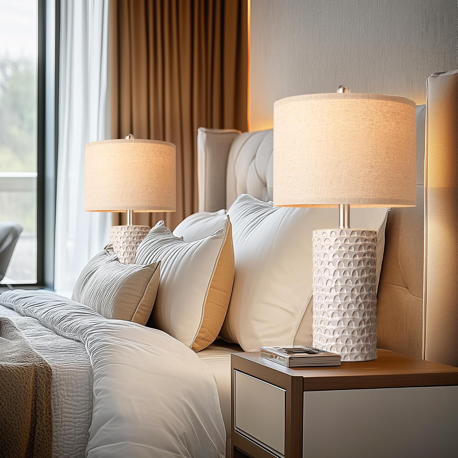 23" Modern Ceramic Table Lamp Set of 2, ... 8 23" Modern Ceramic Table Lamp Set of 2, ... - Image 8