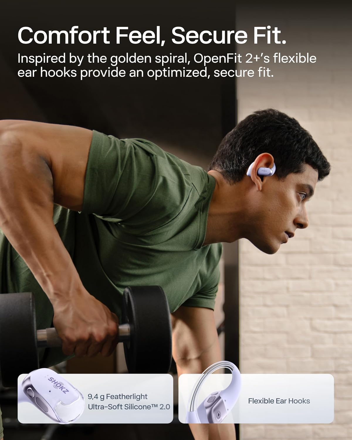SHOKZ OpenFit 2+ Open-Ear Earbuds, Purpl... 5 SHOKZ OpenFit 2+ Open-Ear Earbuds, Purpl... - Image 5