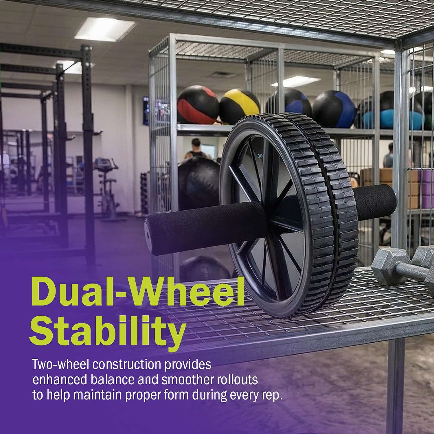 GoFit Dual Exercise Ab Wheel- Roller wit... 4 GoFit Dual Exercise Ab Wheel- Roller wit... - Image 4
