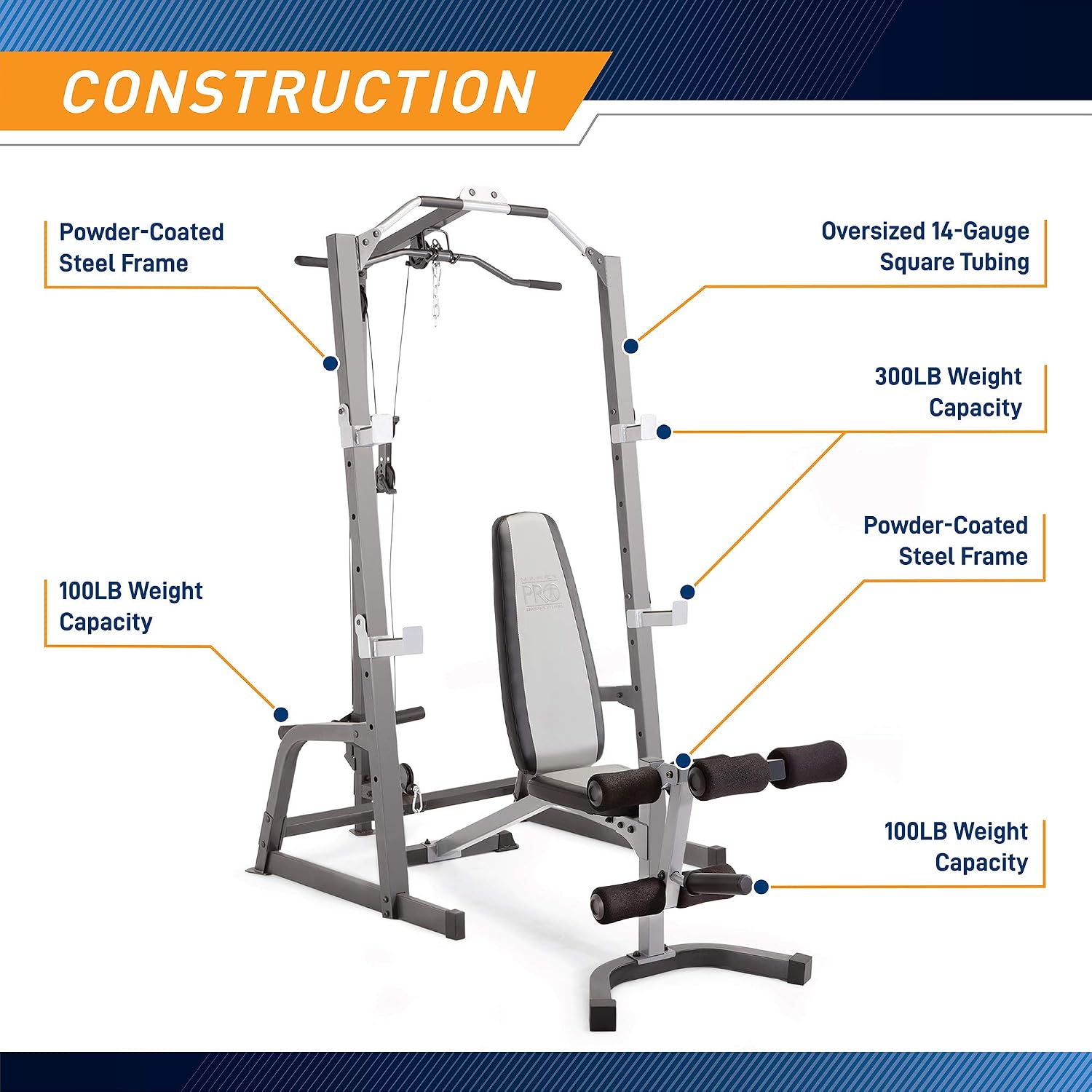 Marcy Pro Deluxe Cage System with Weight... 8 Marcy Pro Deluxe Cage System with Weight... - Image 8