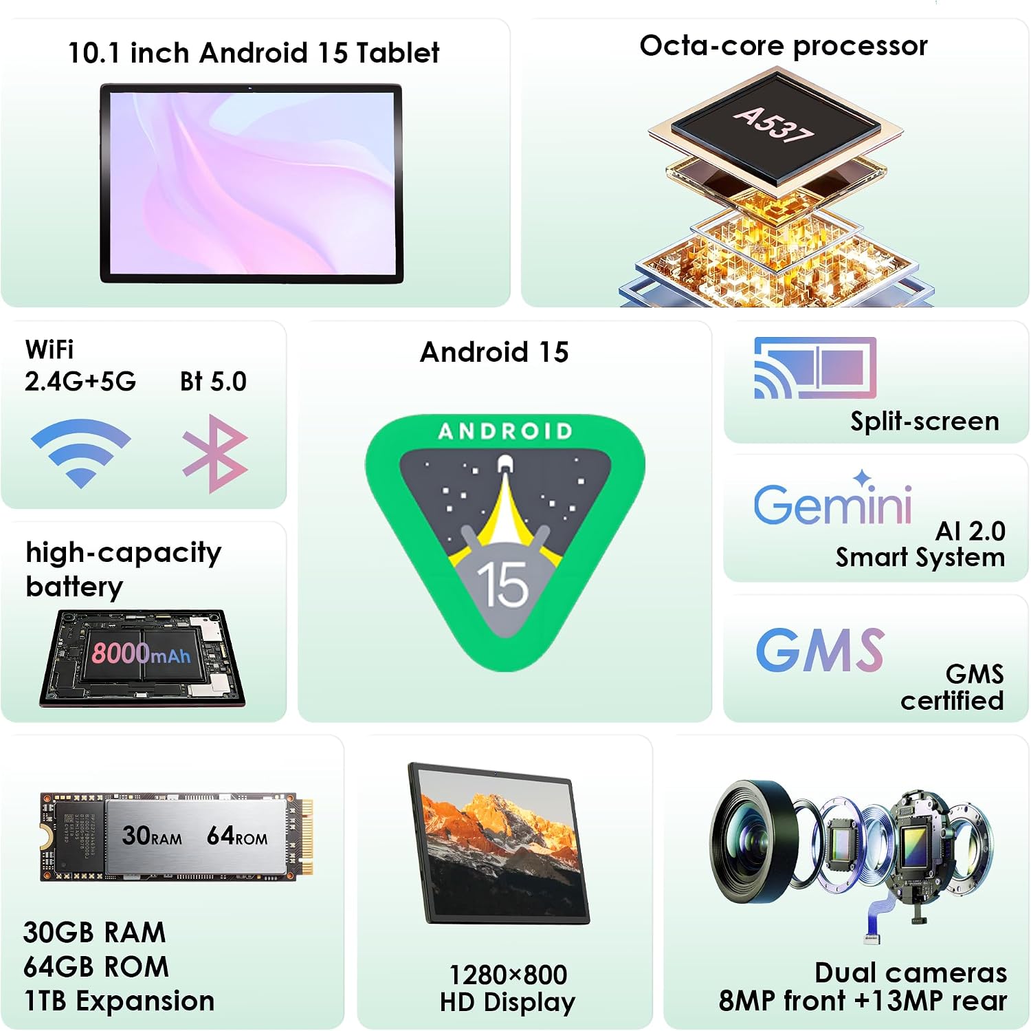 Android 15 Tablet with Drop-proof Case,3... 5 Android 15 Tablet with Drop-proof Case,3... - Image 5