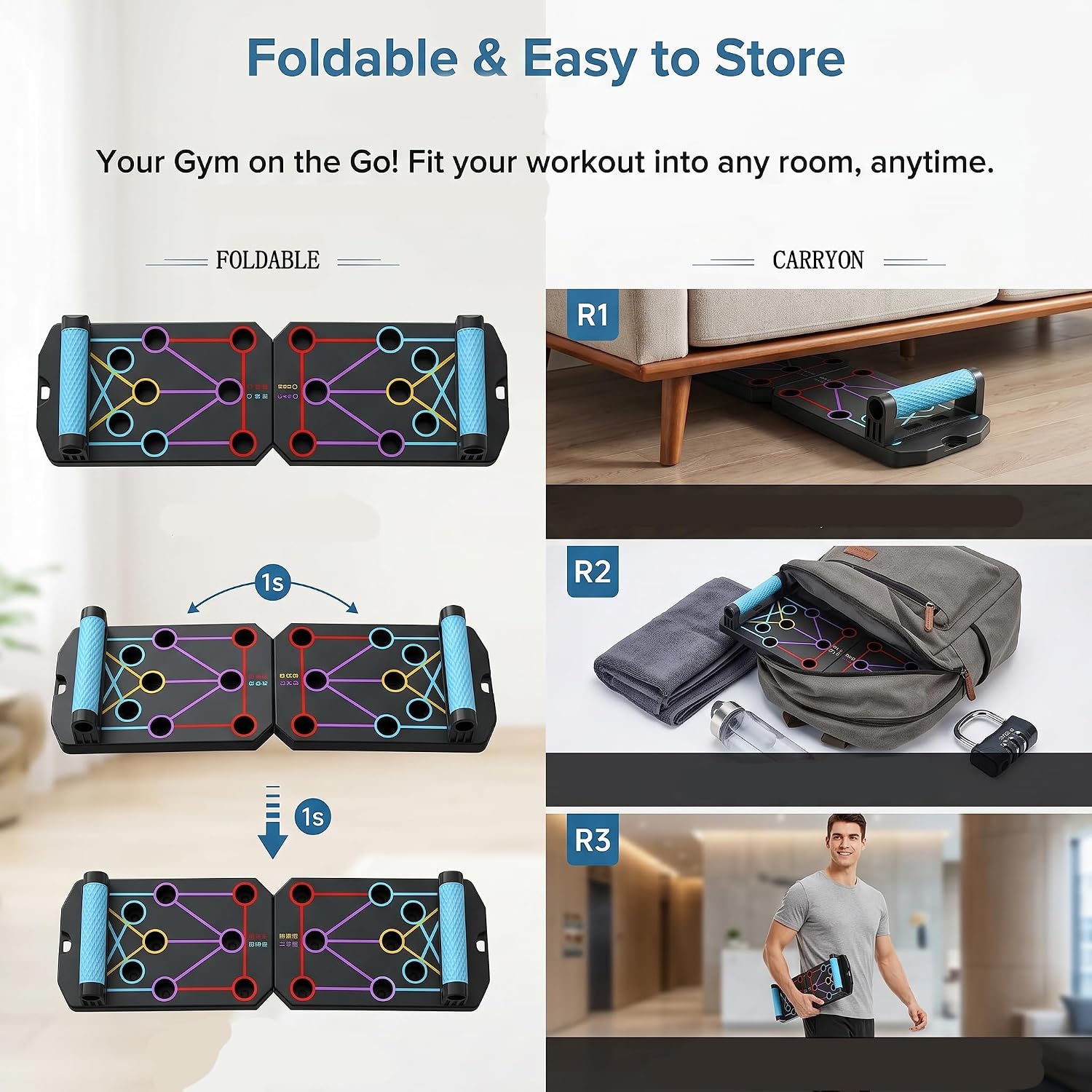 15 in 1 push up board for men solid Home... 3 15 in 1 push up board for men solid Home... - Image 3