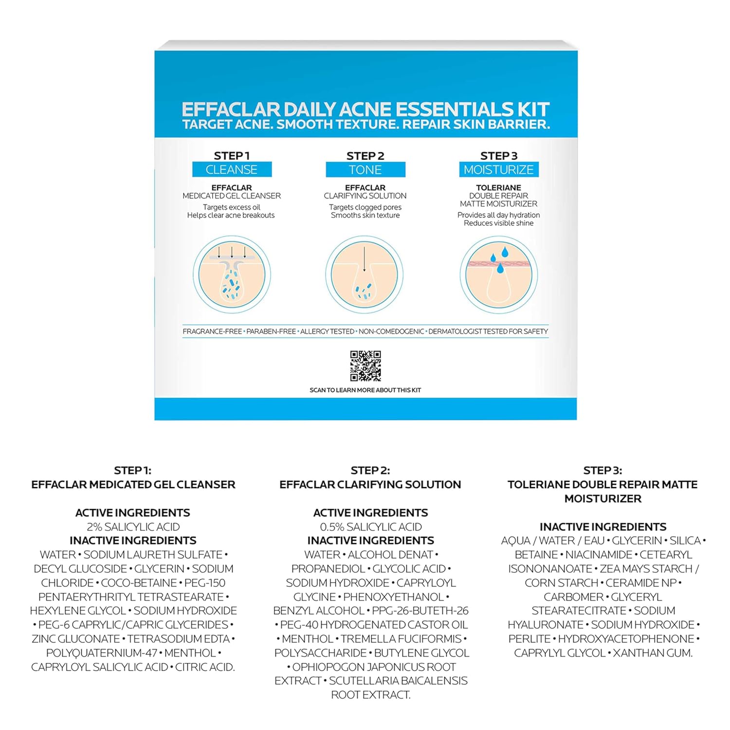 La Roche-Posay Effaclar Daily Acne Kit w... 12 La Roche-Posay Effaclar Daily Acne Kit w... - Image 12