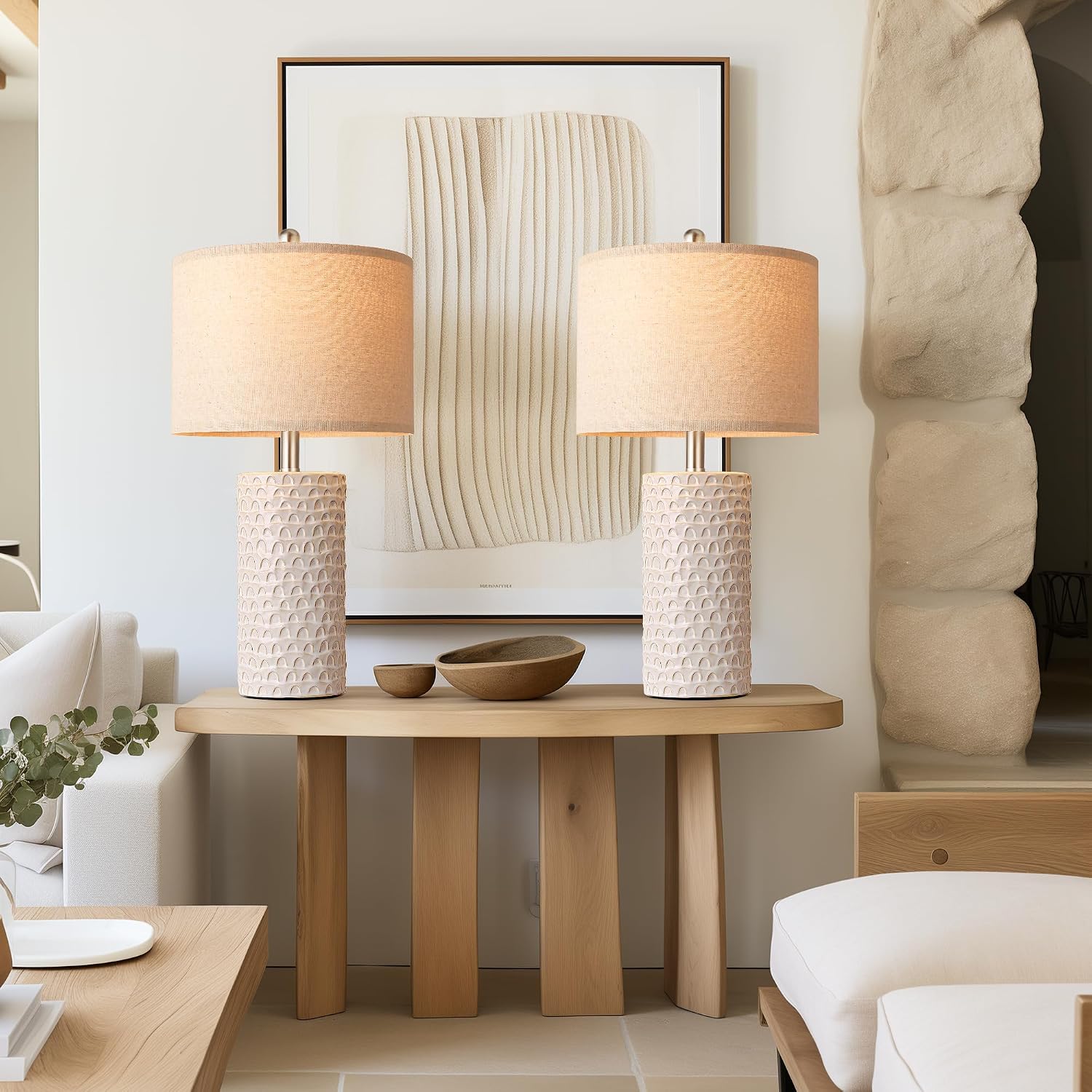 23" Modern Ceramic Table Lamp Set of 2, ... 7 23" Modern Ceramic Table Lamp Set of 2, ... - Image 7