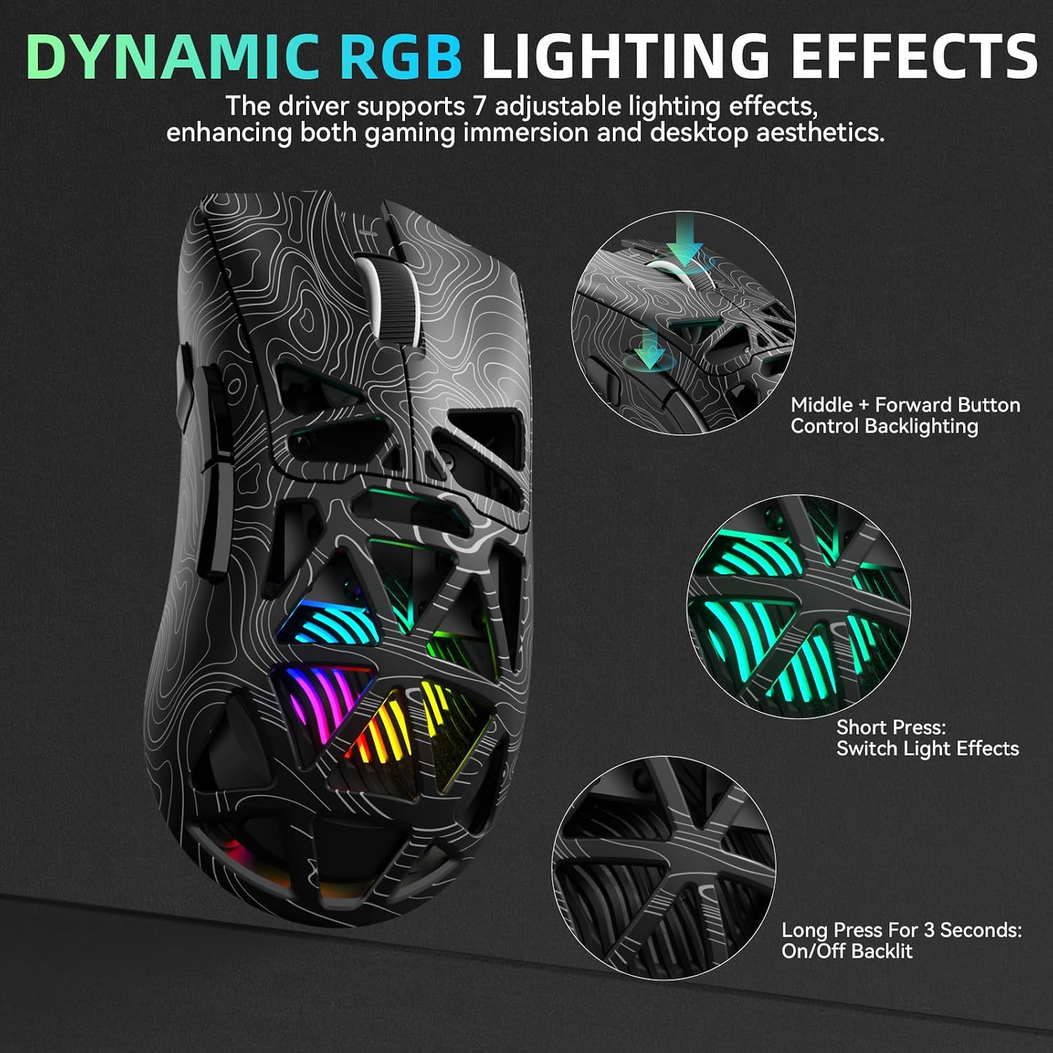 Aula SC620 Wireless Gaming Mouse, Tri-Mo... 8 Aula SC620 Wireless Gaming Mouse, Tri-Mo... - Image 8