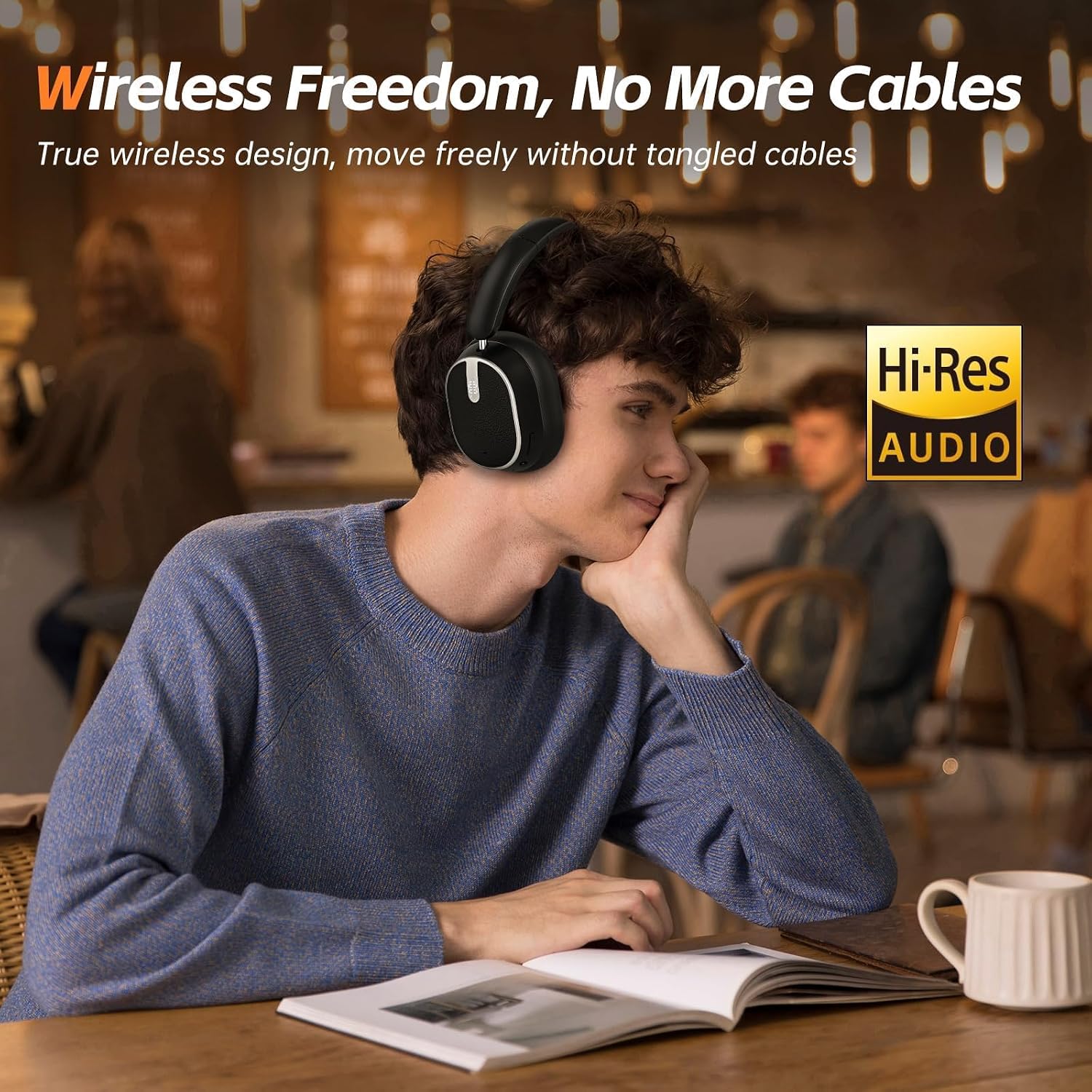 Over Ear Wireless Headphones with 120H P... 8 Over Ear Wireless Headphones with 120H P... - Image 8