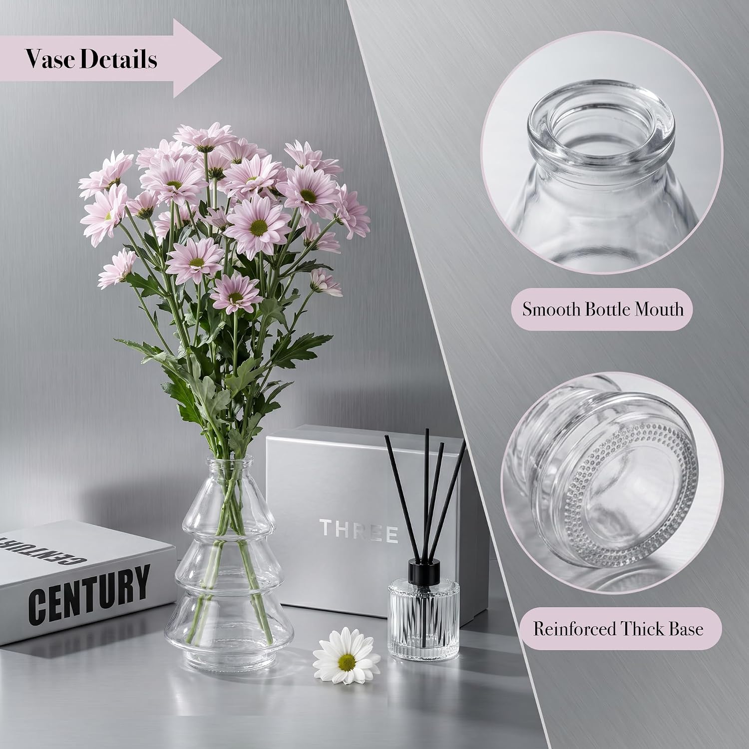 20 Pcs Clear Glass Bud Vases, Small Vint... 6 20 Pcs Clear Glass Bud Vases, Small Vint... - Image 6