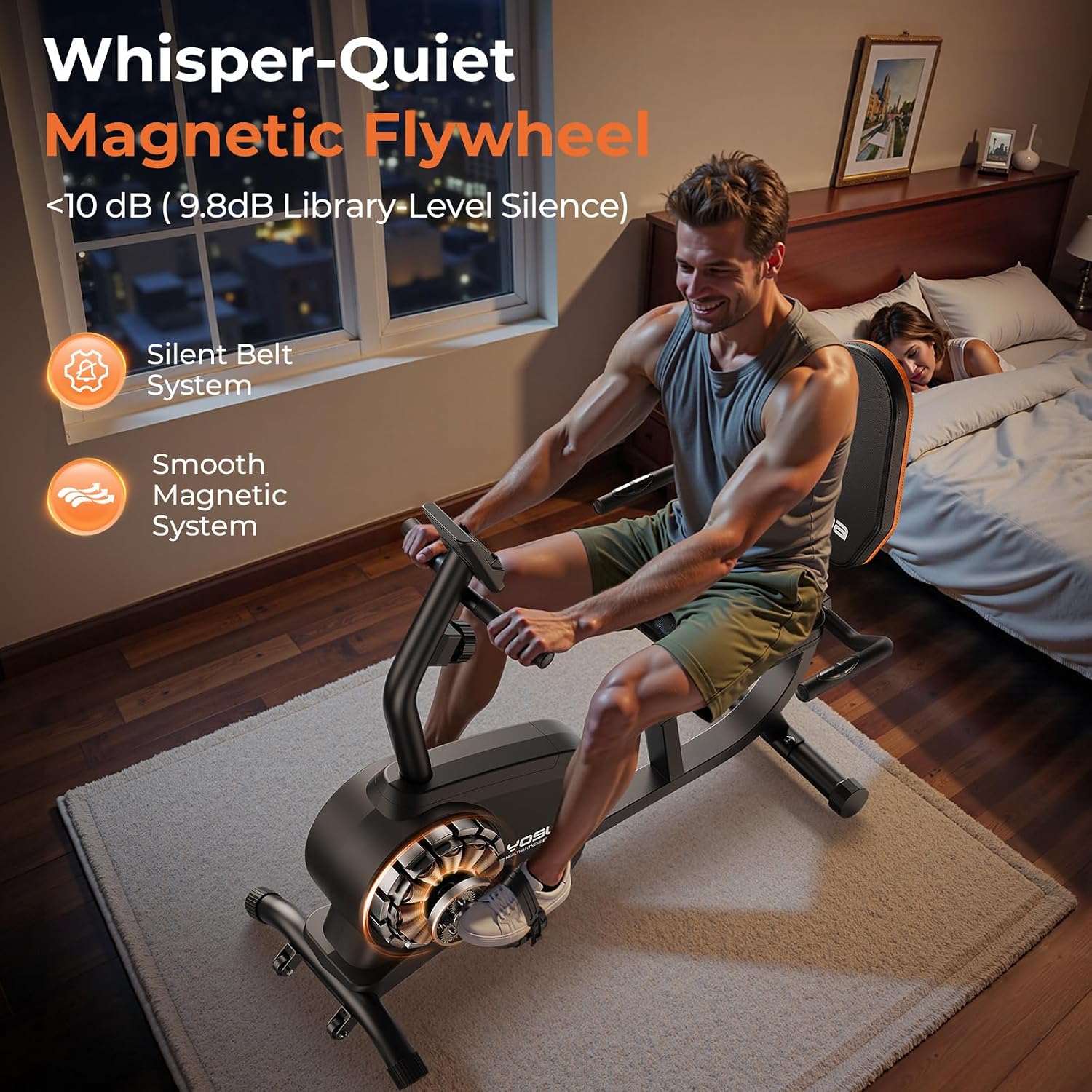 YOSUDA Recumbent Exercise Bike for Home,... 2 YOSUDA Recumbent Exercise Bike for Home,... - Image 2