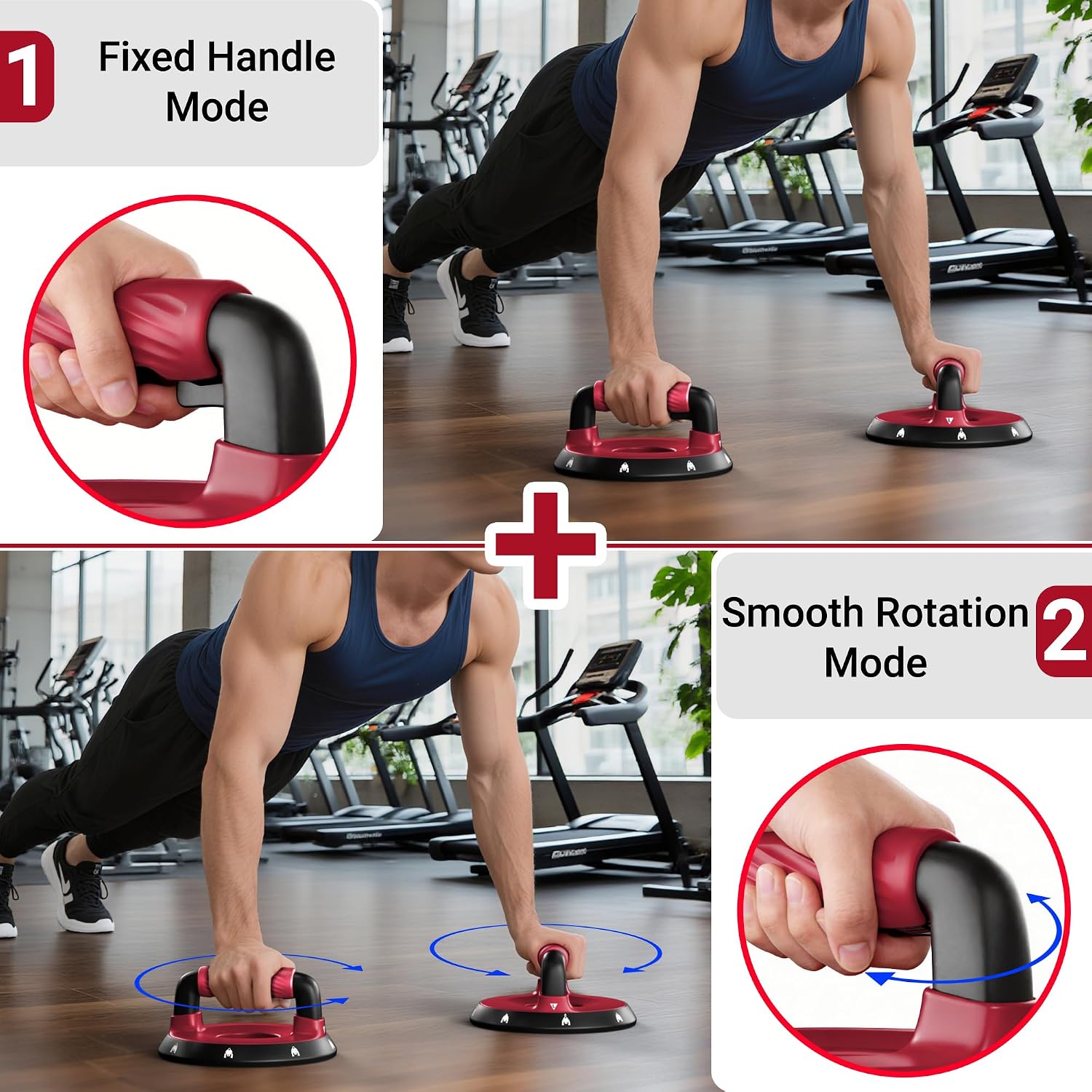 READAEER Push Up Bars, Rotating Handle D... 2 READAEER Push Up Bars, Rotating Handle D... - Image 2