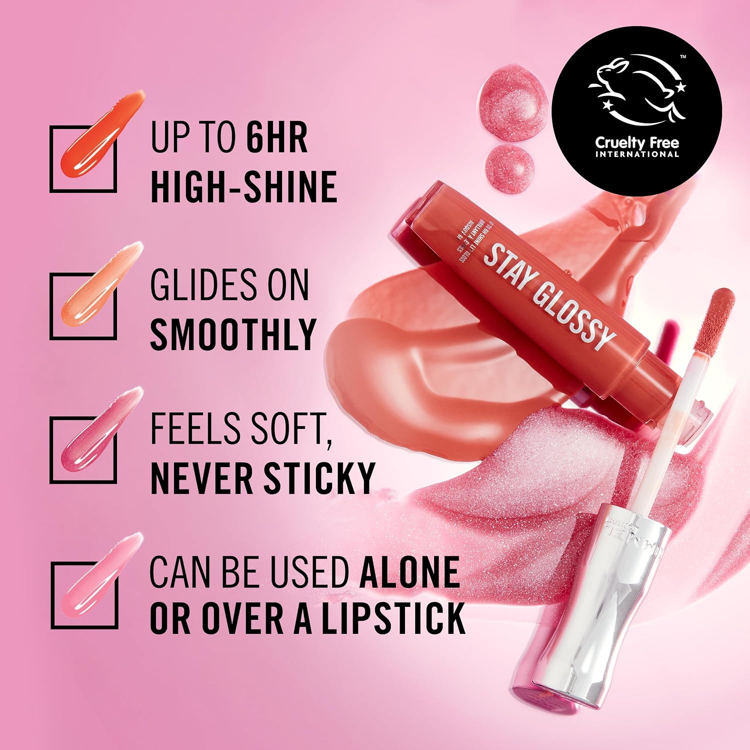 Rimmel Stay Glossy Lip Gloss - Non-Stick... 5 Rimmel Stay Glossy Lip Gloss - Non-Stick... - Image 5