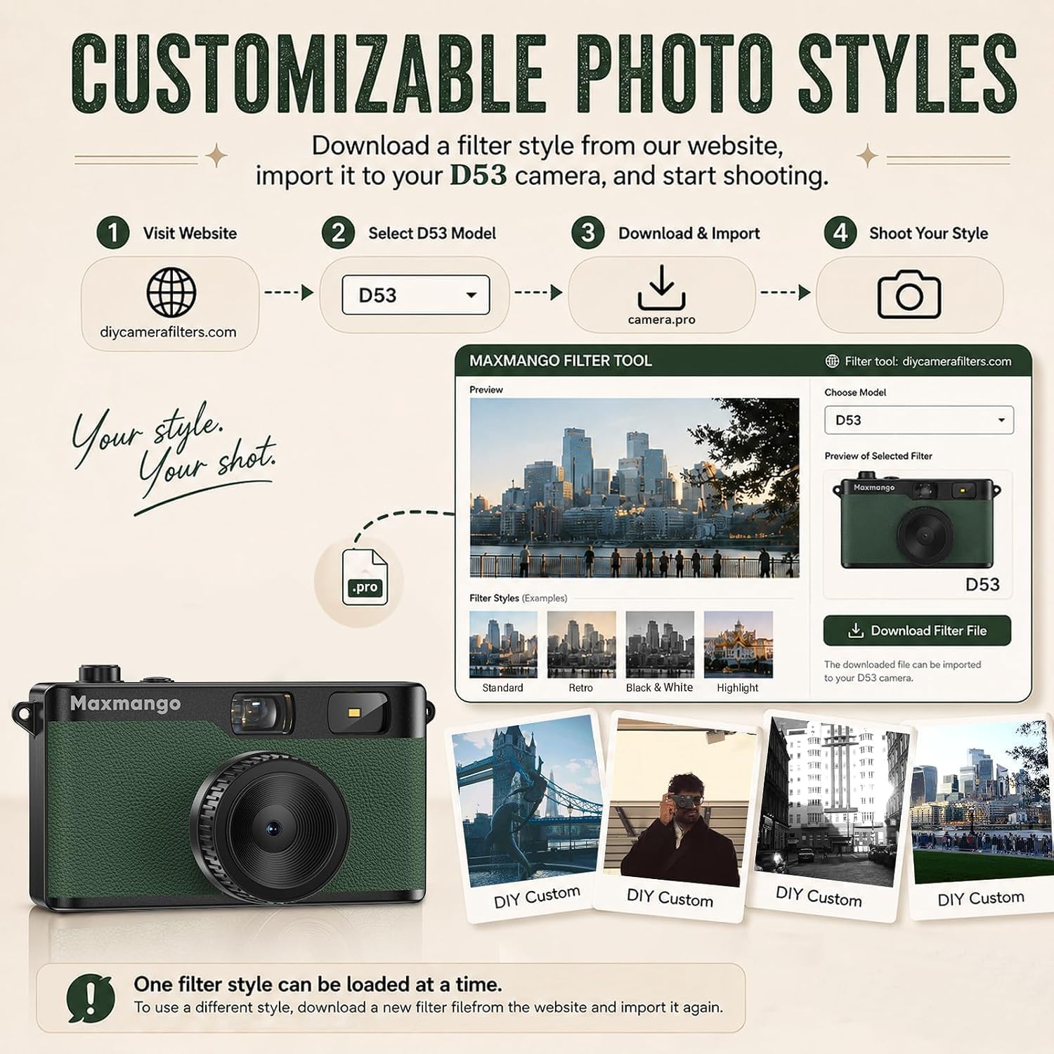 Maxmango D53 Vintage Digital Camera - Re... 5 Maxmango D53 Vintage Digital Camera - Re... - Image 5