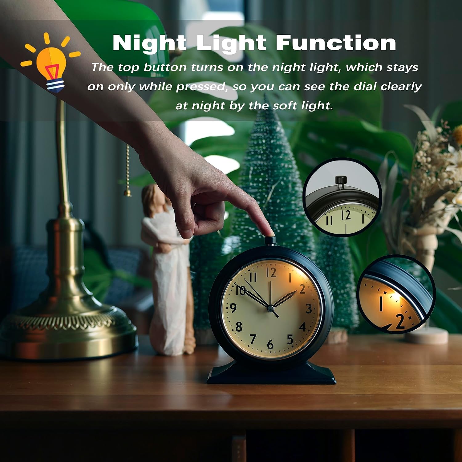 AYRELY® 5.5" Vintage Metal Alarm Clock, ... 6 AYRELY® 5.5" Vintage Metal Alarm Clock, ... - Image 6