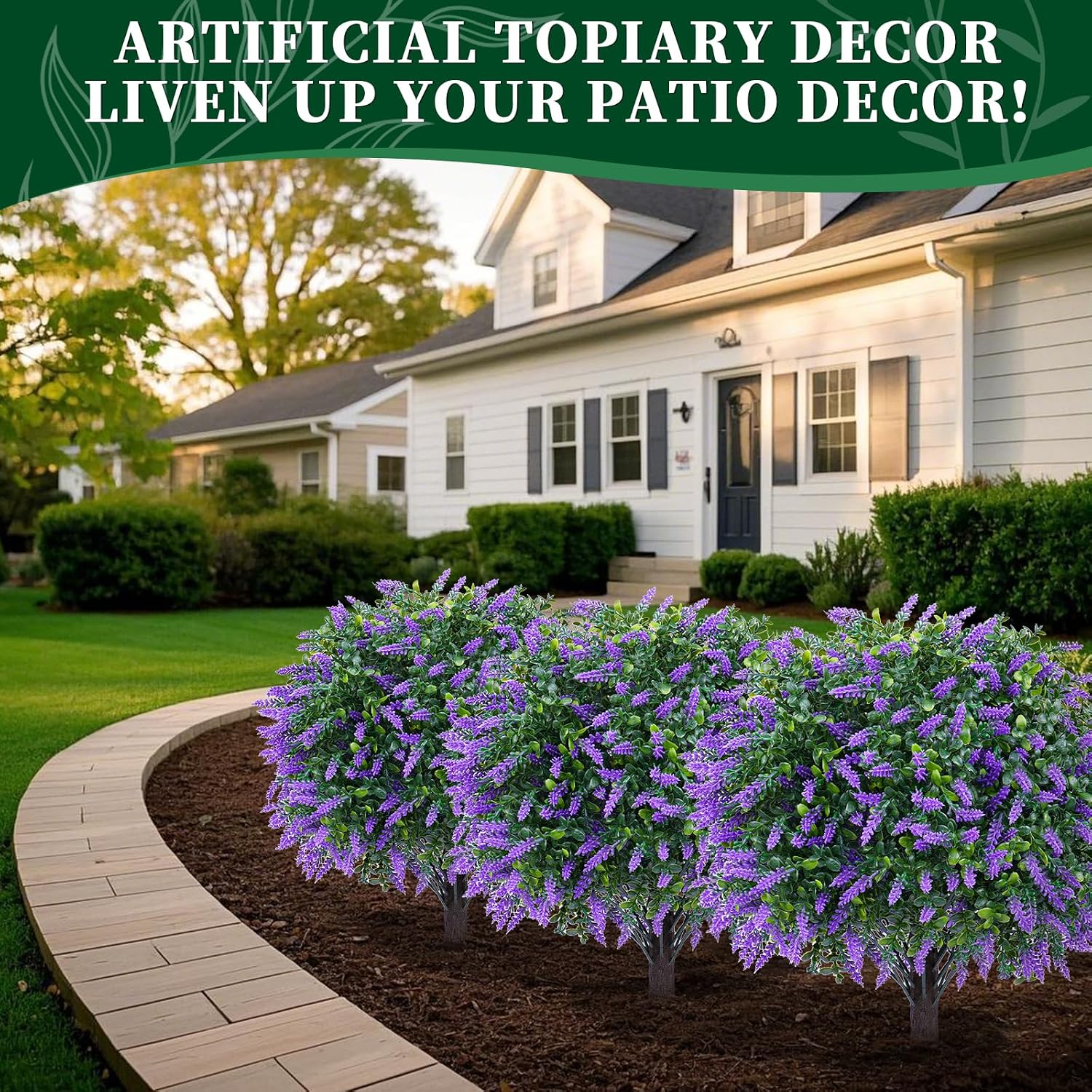 Artificial Boxwood Topiary Ball Lavender... 8 Artificial Boxwood Topiary Ball Lavender... - Image 8
