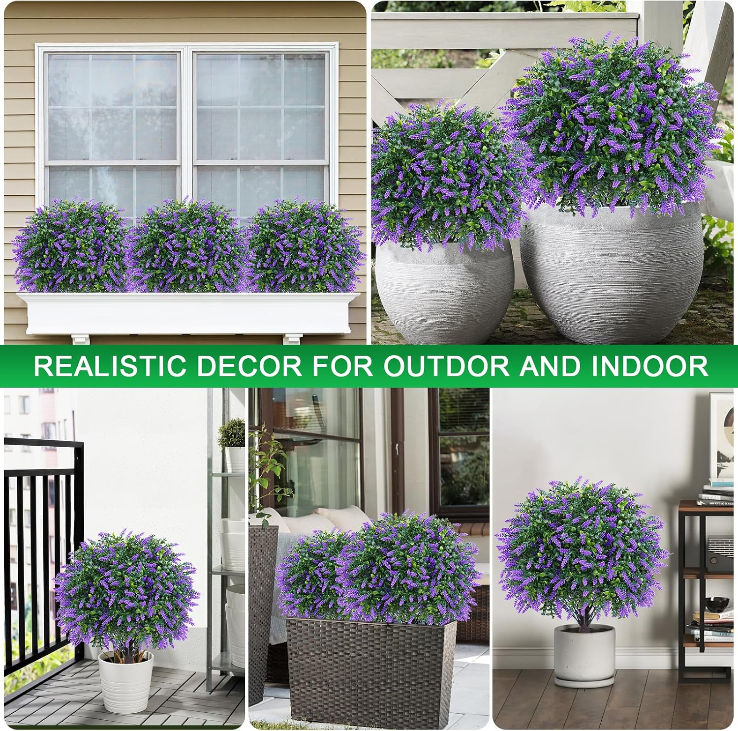 Artificial Boxwood Topiary Ball Lavender... 6 Artificial Boxwood Topiary Ball Lavender... - Image 6
