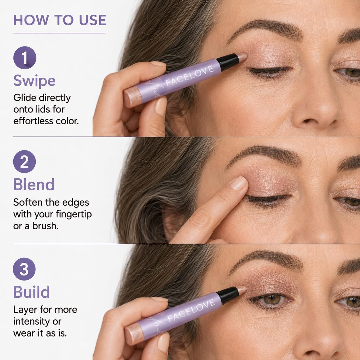 FACELOVE Eyeshadow Stick, Smudge Proof C... 7 FACELOVE Eyeshadow Stick, Smudge Proof C... - Image 7