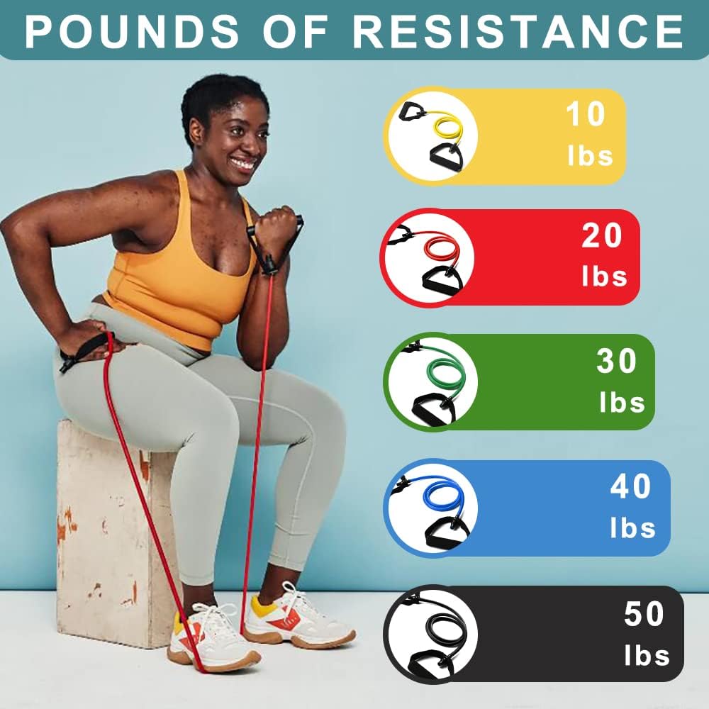 Resistance Bands with Handles, Exercise ... 2 Resistance Bands with Handles, Exercise ... - Image 2