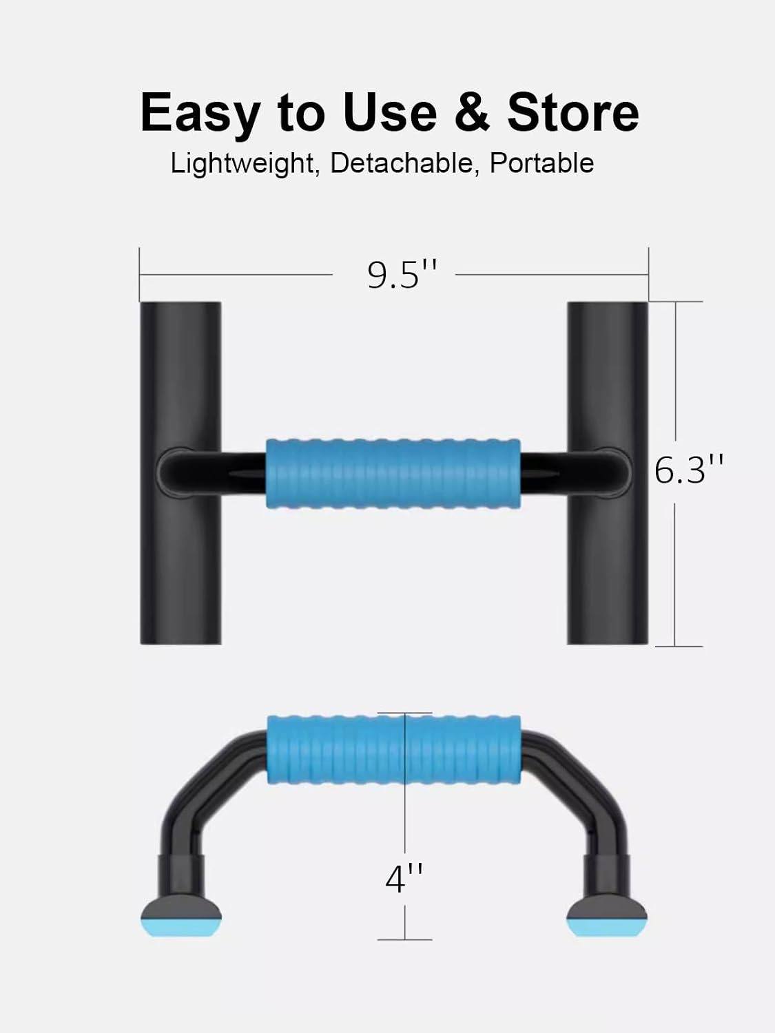 KYTO Push Up Bars, 4-Inch Elevated Pushu... 3 KYTO Push Up Bars, 4-Inch Elevated Pushu... - Image 3