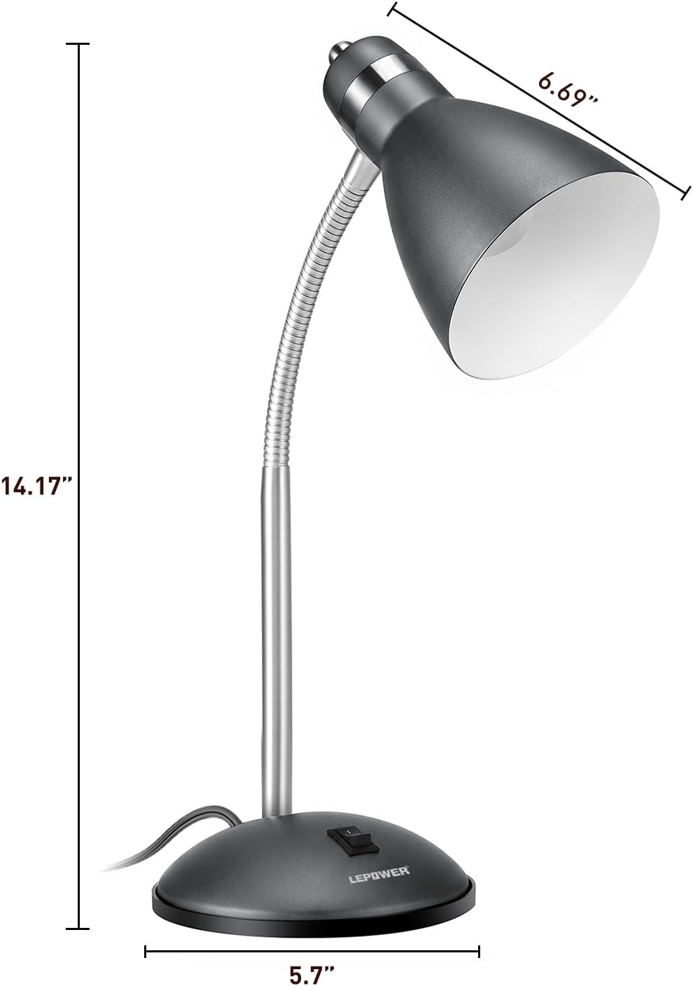 LEPOWER Metal Desk Lamp, Adjustable Goos... 10 LEPOWER Metal Desk Lamp, Adjustable Goos... - Image 10