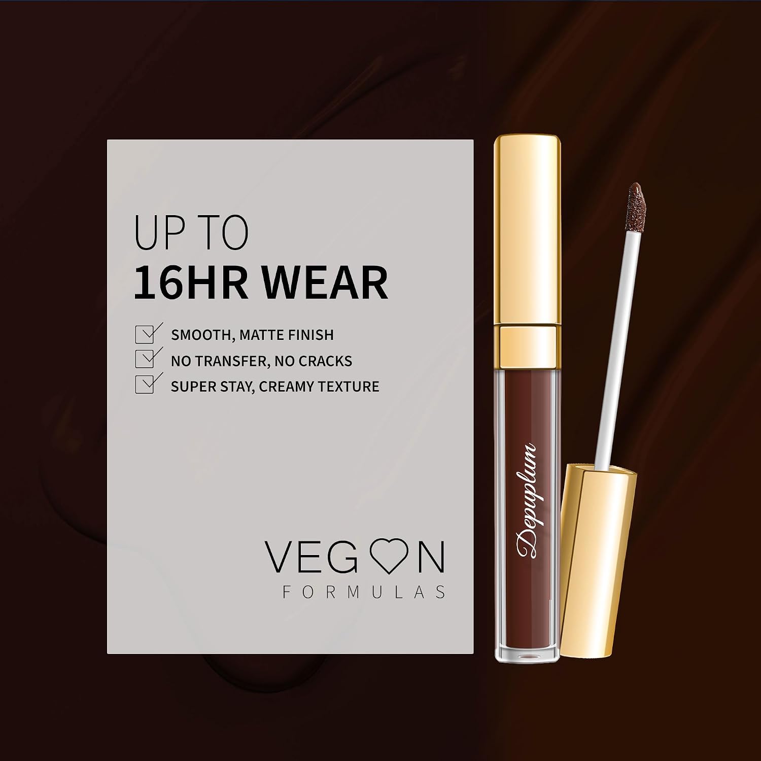 Depuplum Dark Brown Lipstick for Women C... 4 Depuplum Dark Brown Lipstick for Women C... - Image 4