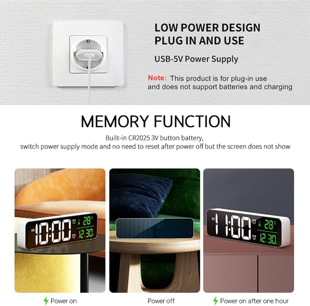 Digital Clock Large Display, Alarm Clock... 6 Digital Clock Large Display, Alarm Clock... - Image 6