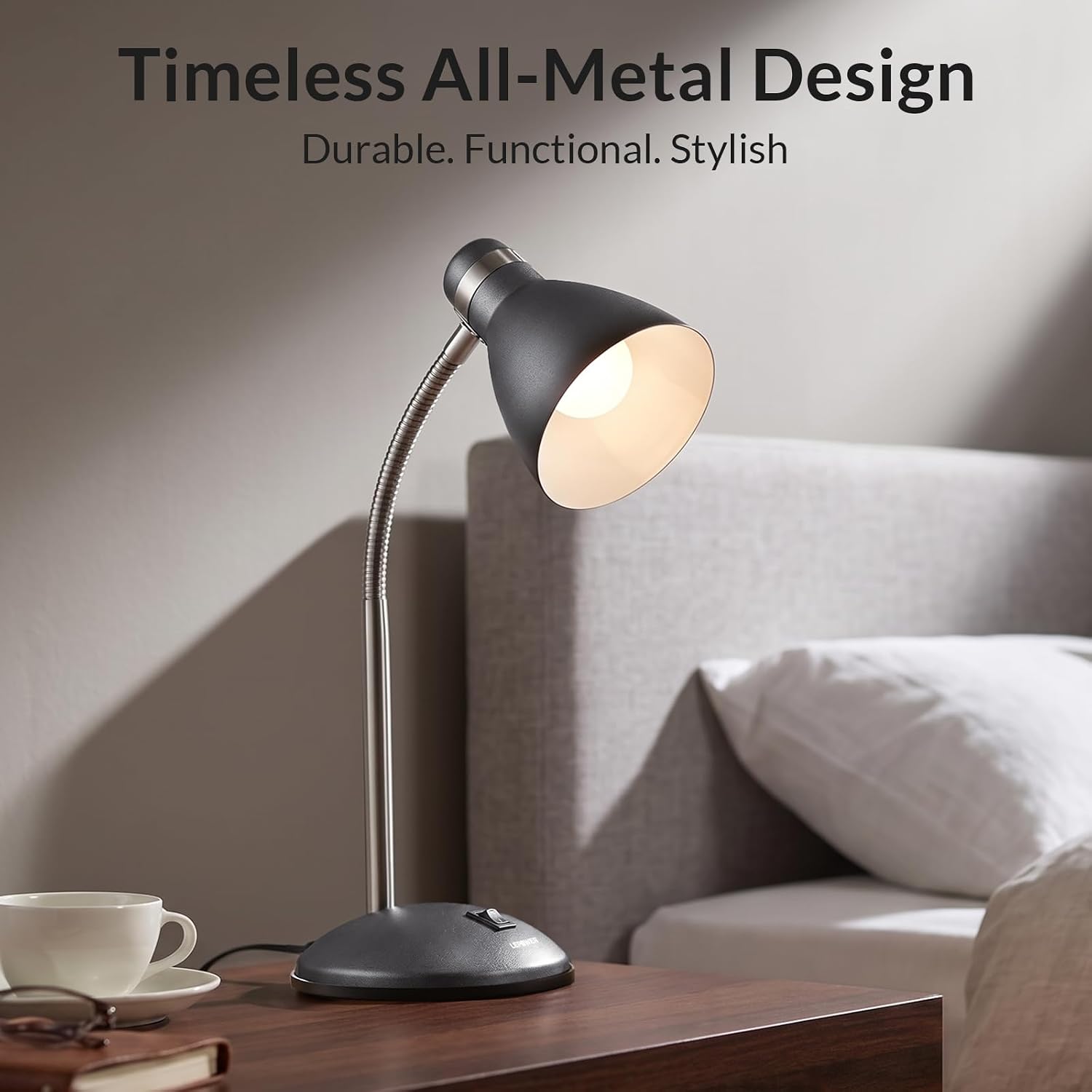 LEPOWER Metal Desk Lamp, Adjustable Goos... 3 LEPOWER Metal Desk Lamp, Adjustable Goos... - Image 3