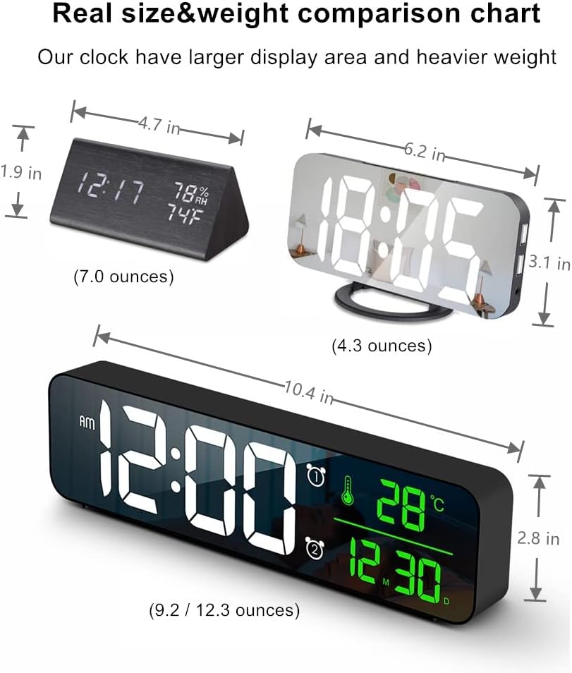 Digital Clock Large Display, Alarm Clock... 5 Digital Clock Large Display, Alarm Clock... - Image 5