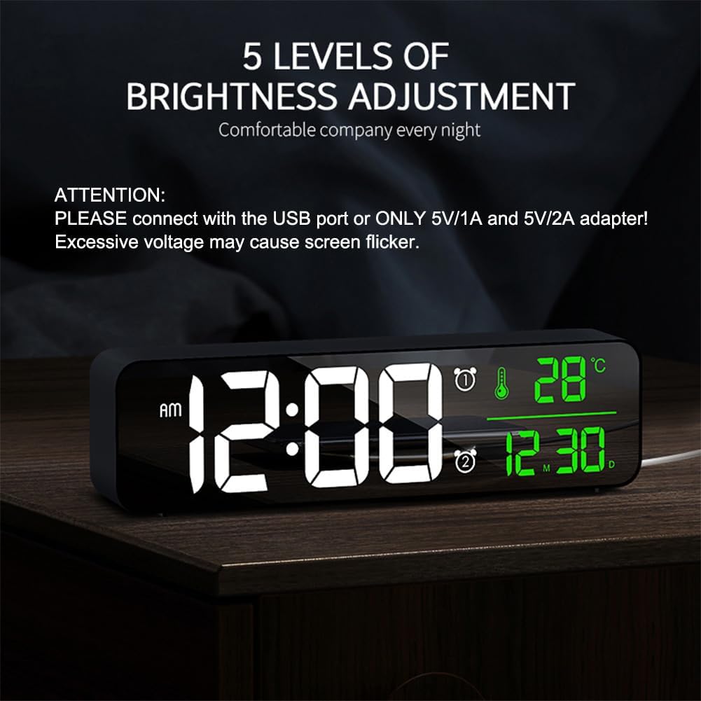 Digital Clock Large Display, Alarm Clock... 4 Digital Clock Large Display, Alarm Clock... - Image 4
