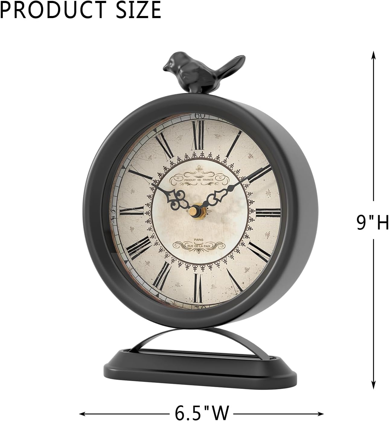 Vintage Table Clock with Bird, European ... 2 Vintage Table Clock with Bird, European ... - Image 2