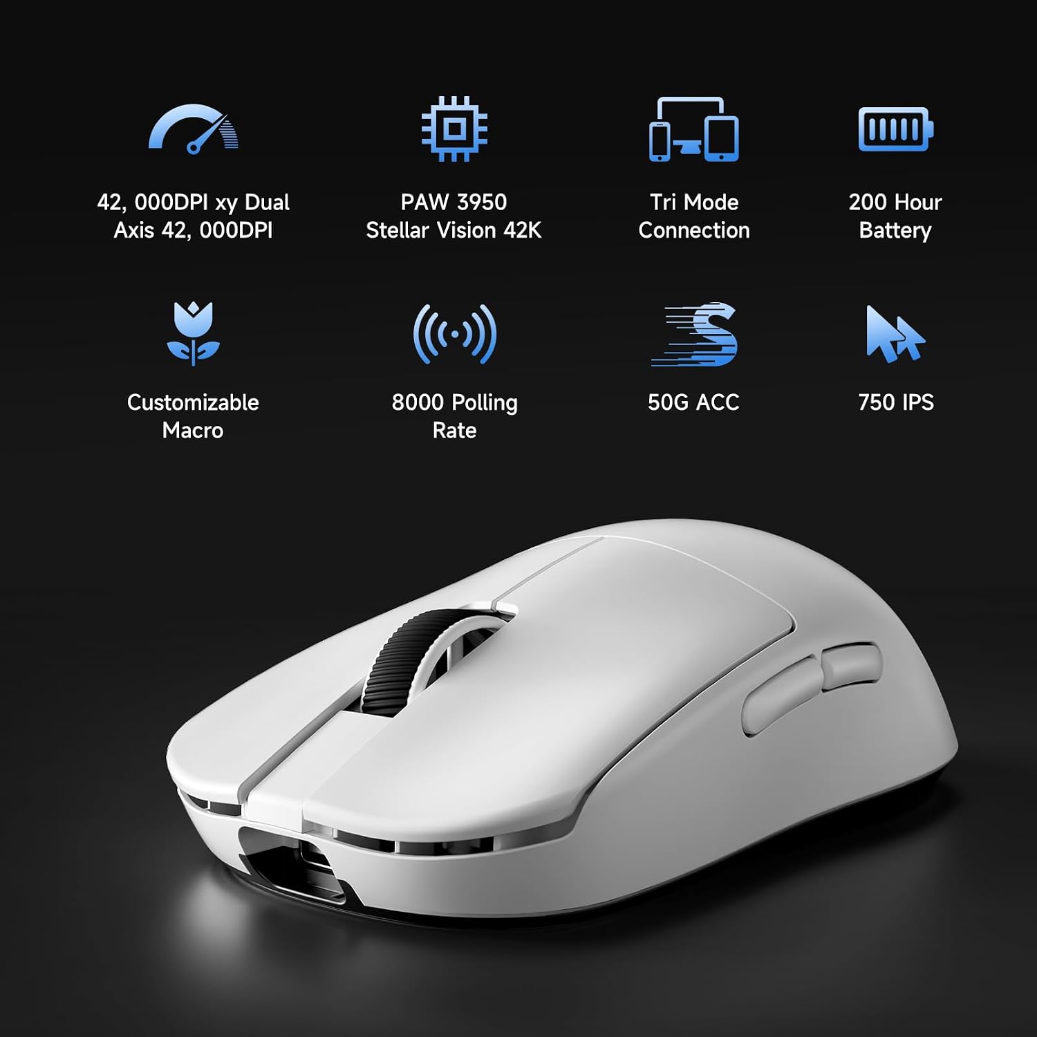 MCHOSE L7 Ultra+ Wireless Gaming Mouse, ... 5 MCHOSE L7 Ultra+ Wireless Gaming Mouse, ... - Image 5