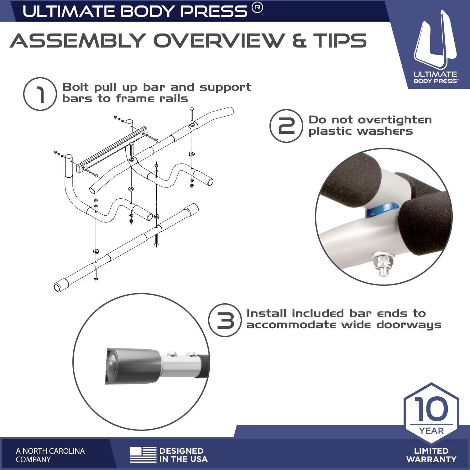 Ultimate Body Press XL Doorway Pull Up b... 4 Ultimate Body Press XL Doorway Pull Up b... - Image 4